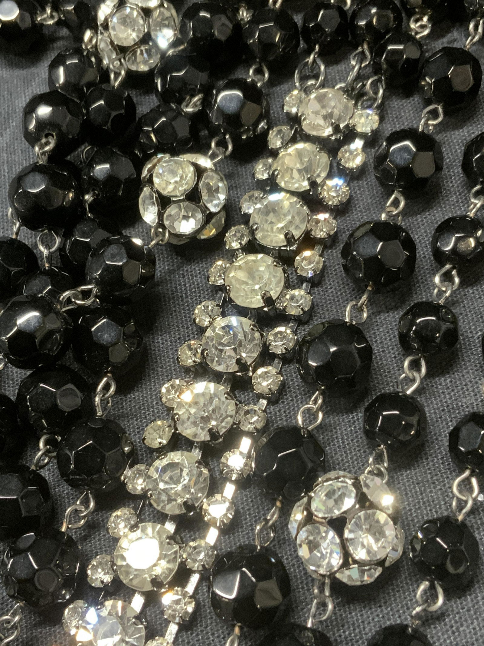 R.J. GRAZIANO Jet Bead Style & Crystal NecklaceNWT (1 of 4)