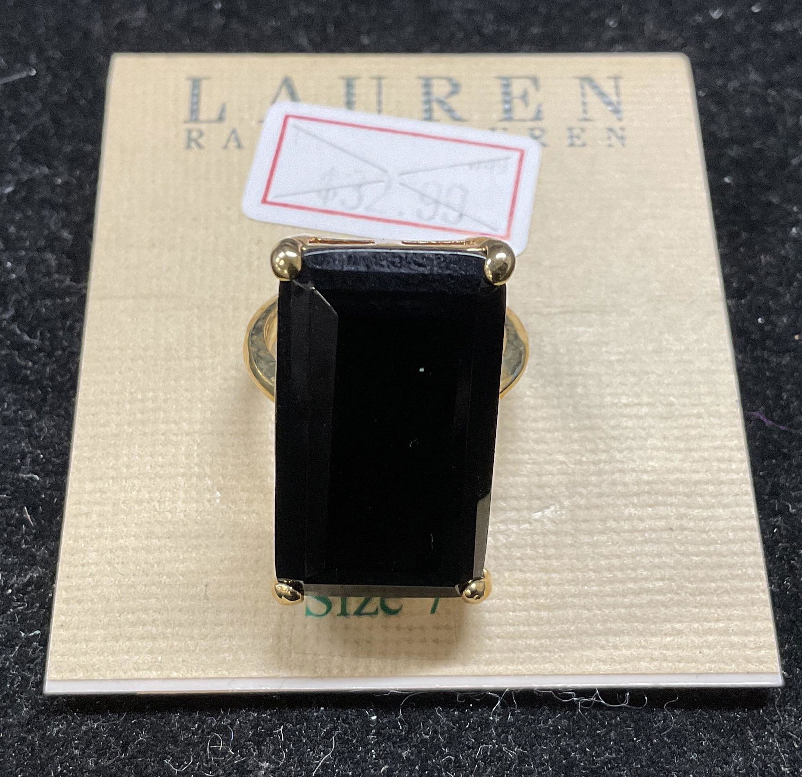 RALPH LAUREN Baguette Cut Statement Ring (1 of 5)