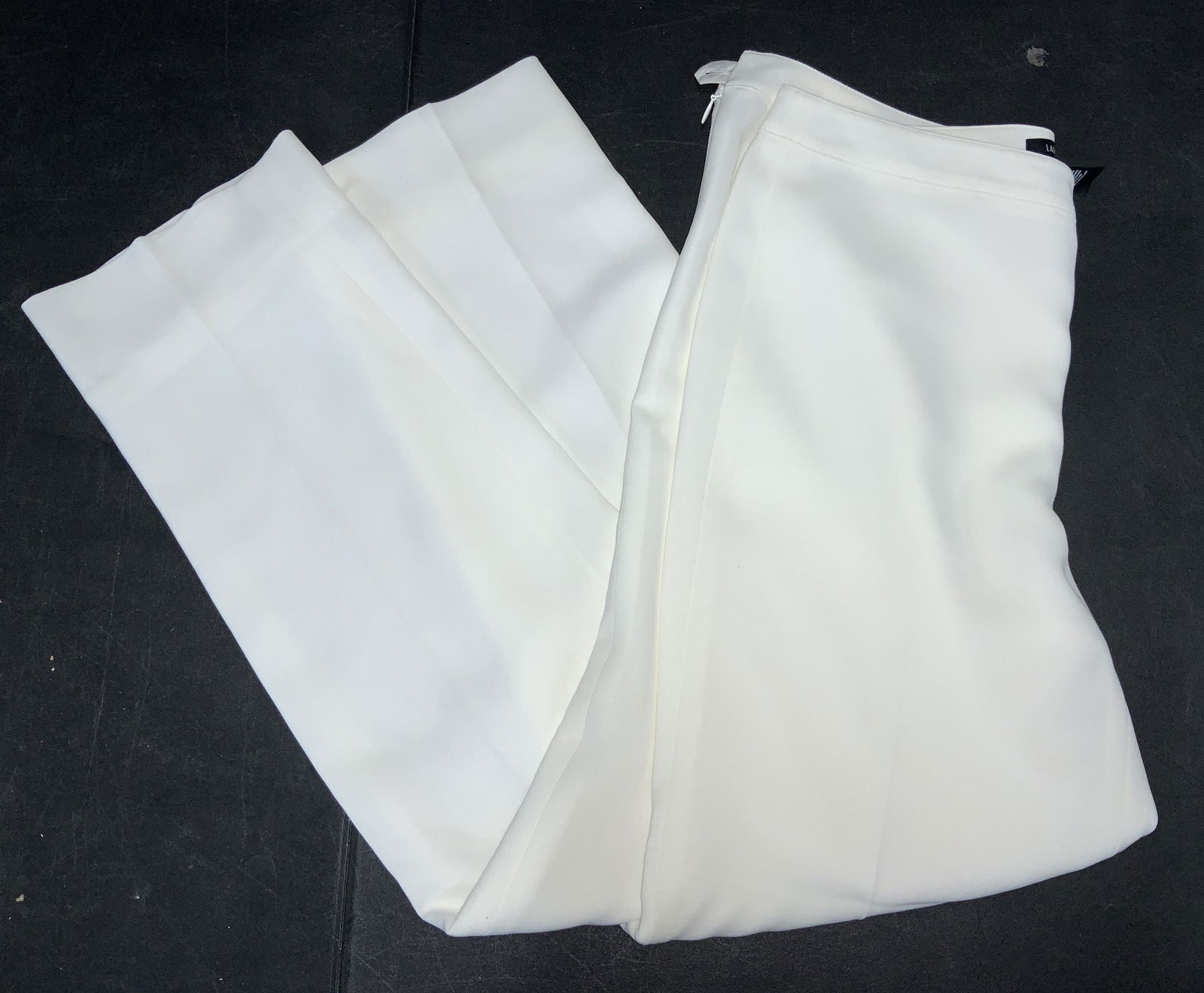 Lafayette 148 Luxury White Dressy Pants (1 of 4)