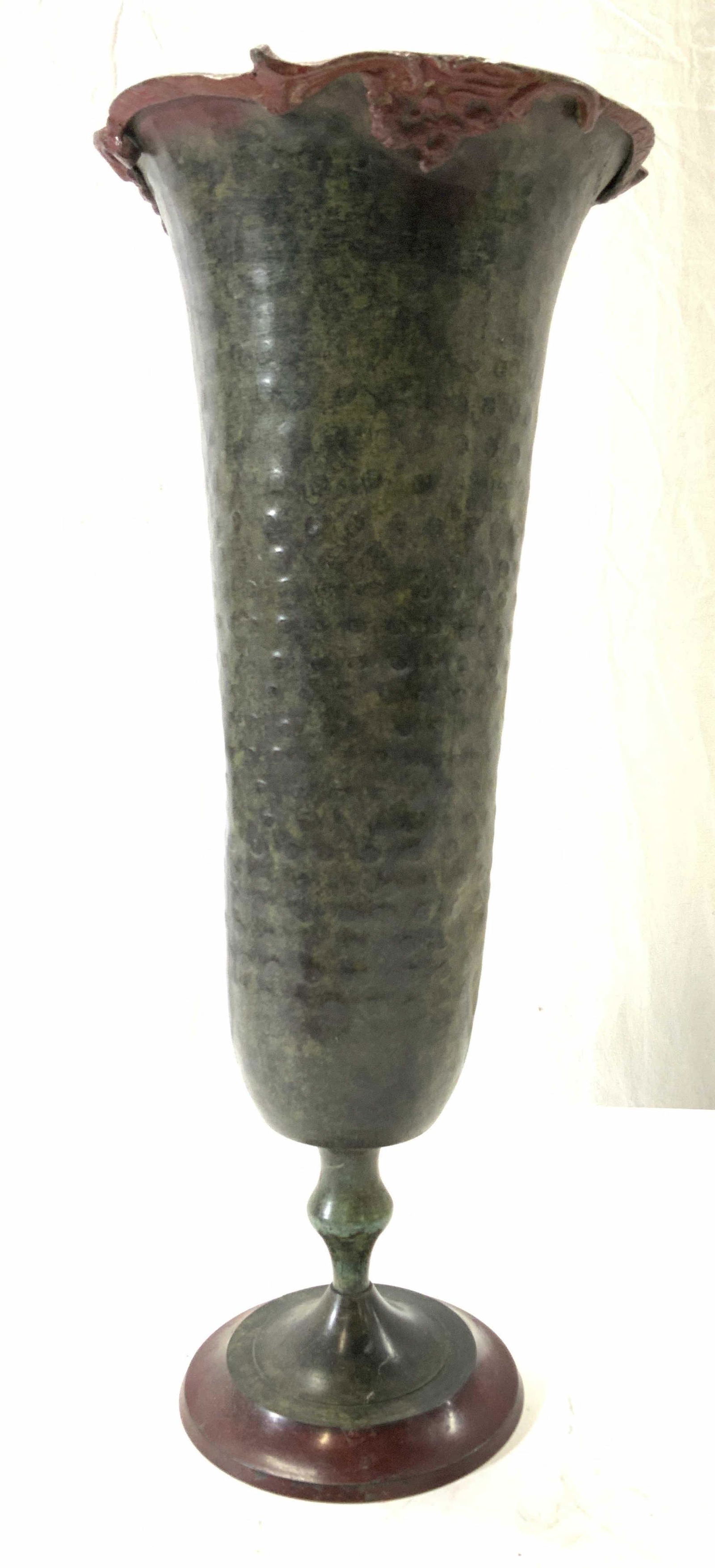 Hammered Tole Metal Vase (1 of 5)