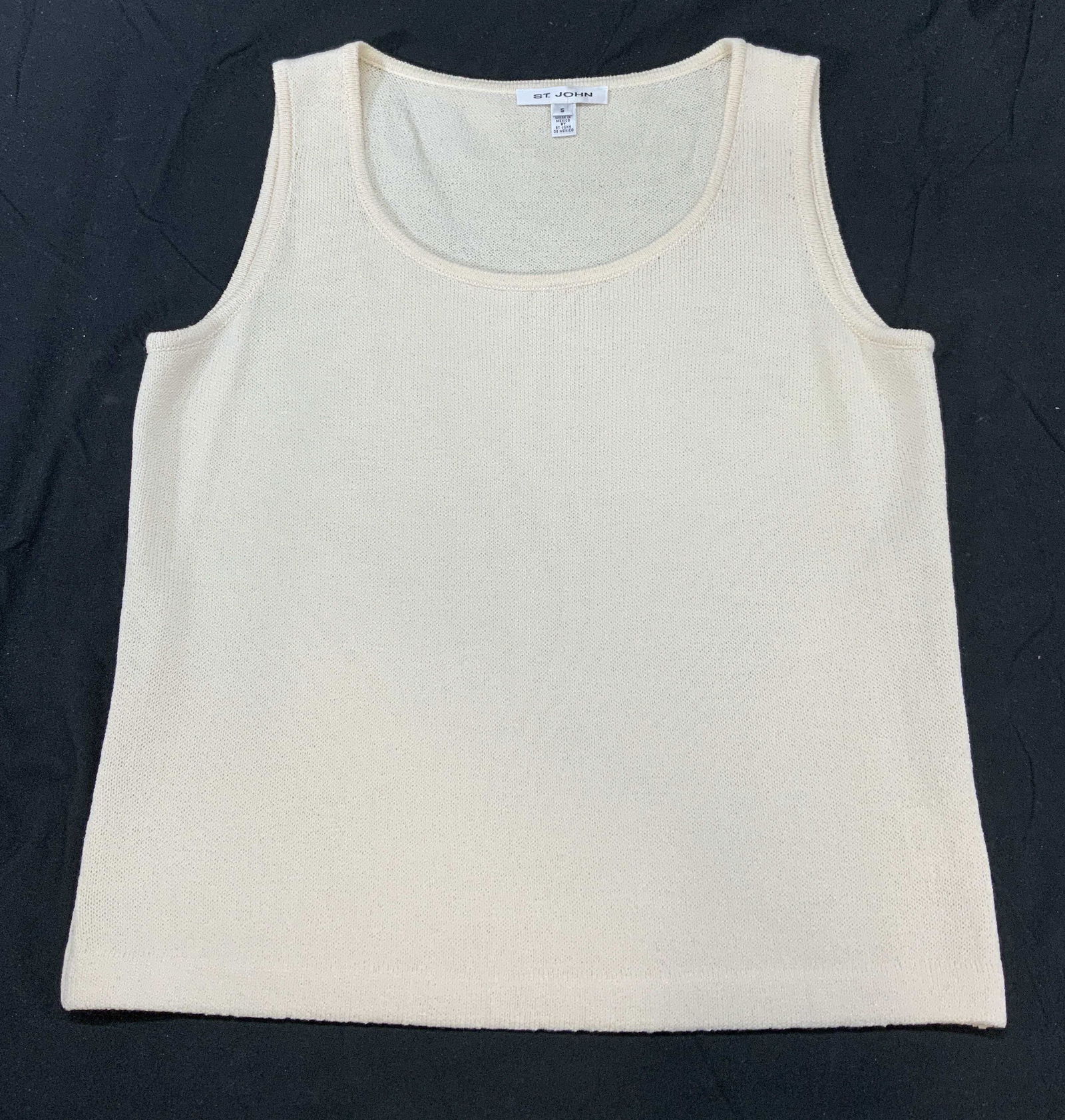 ST JOHN Cream Wool Blend Knit Tank Top (1 of 4)