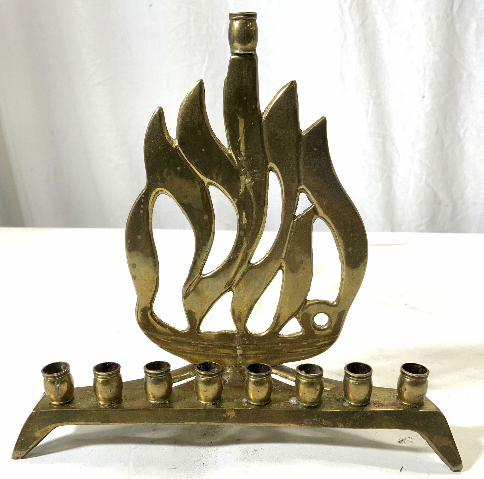 Vintage Gold Toned Brass Candelabra (1 of 8)
