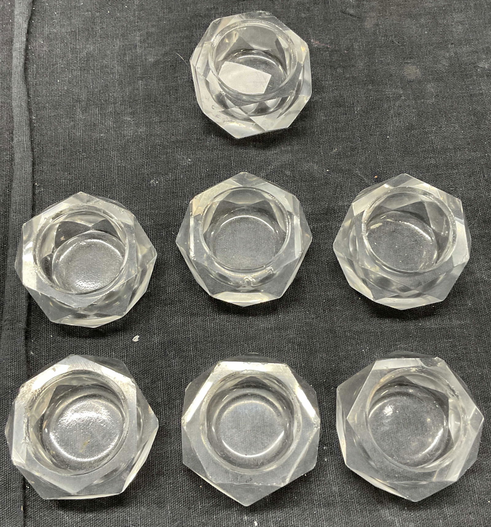 Lot 7 Small Glass Candle Holders (1 of 5)