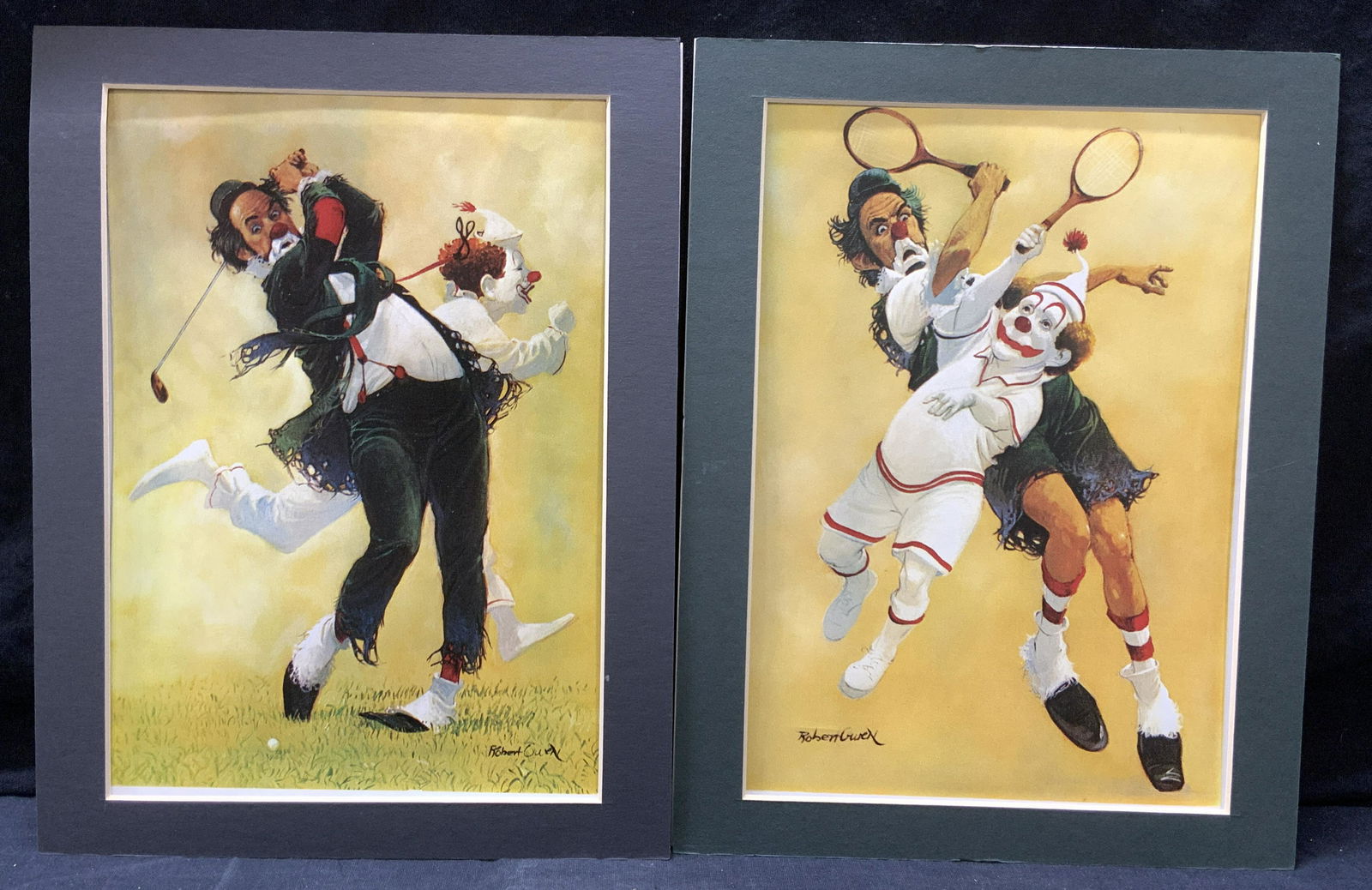 RICHARD OWEN Pair Sport Clown Lithographs (1 of 5)