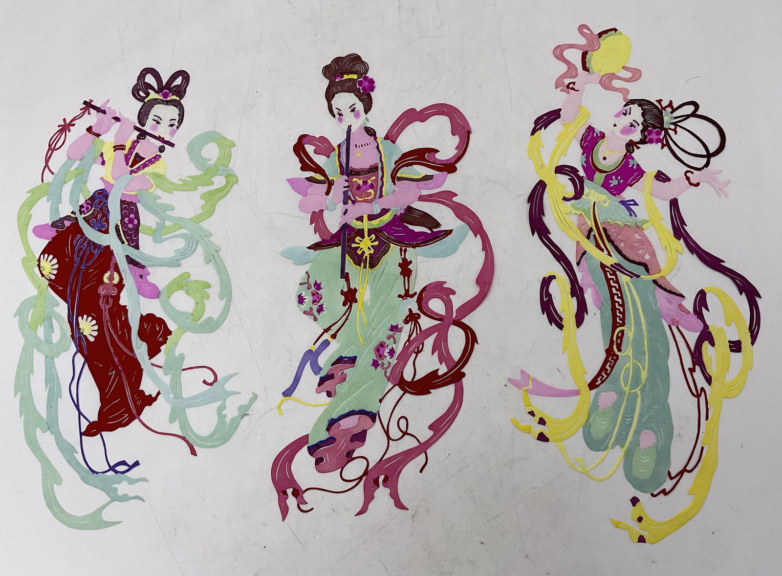 Lot 3 Chinese Goddess Papercut Art (1 of 6)