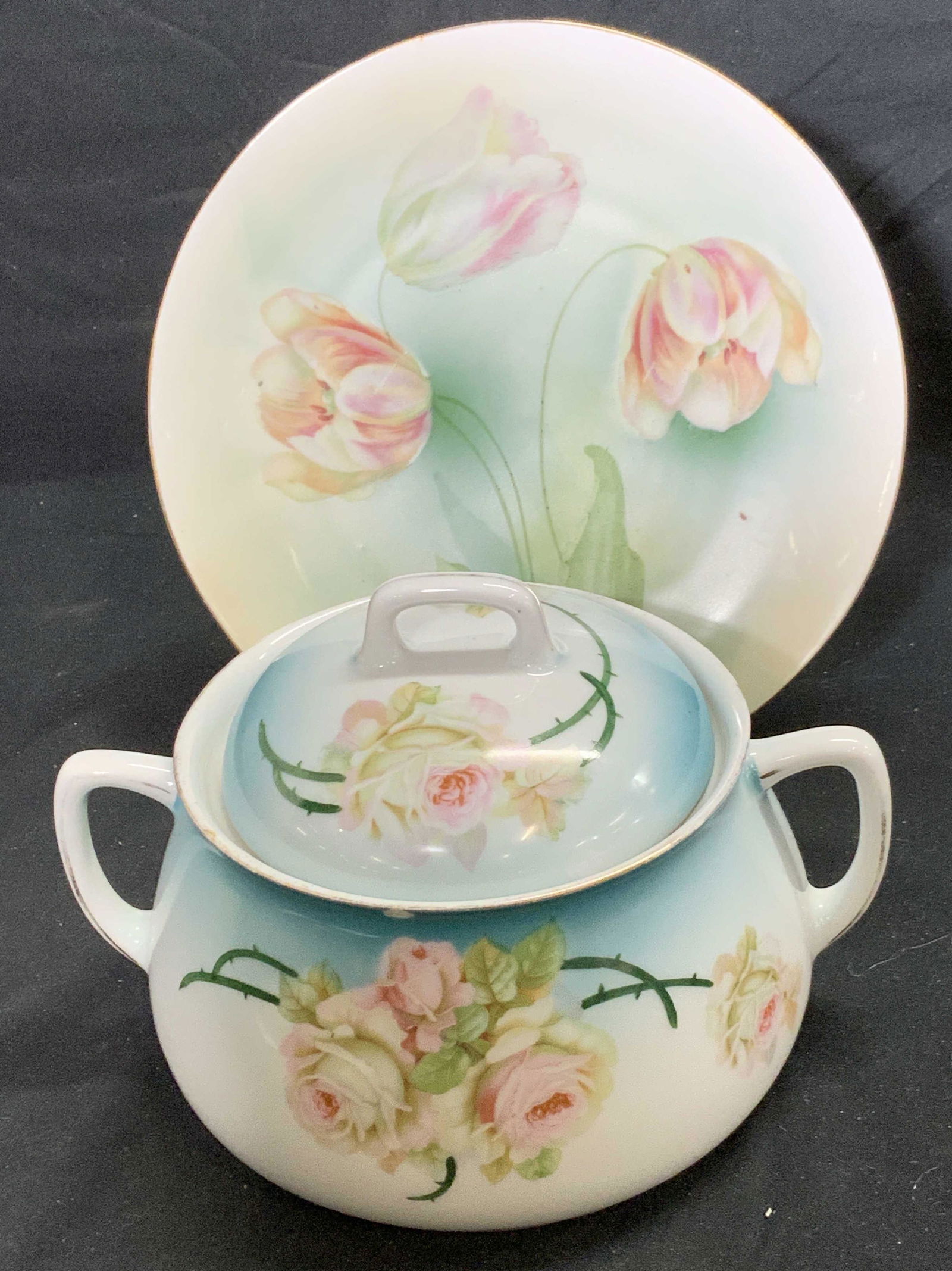 Lot 2 Hand Painted Porcelain, LDB&Co, Suhl Germany (1 of 6)