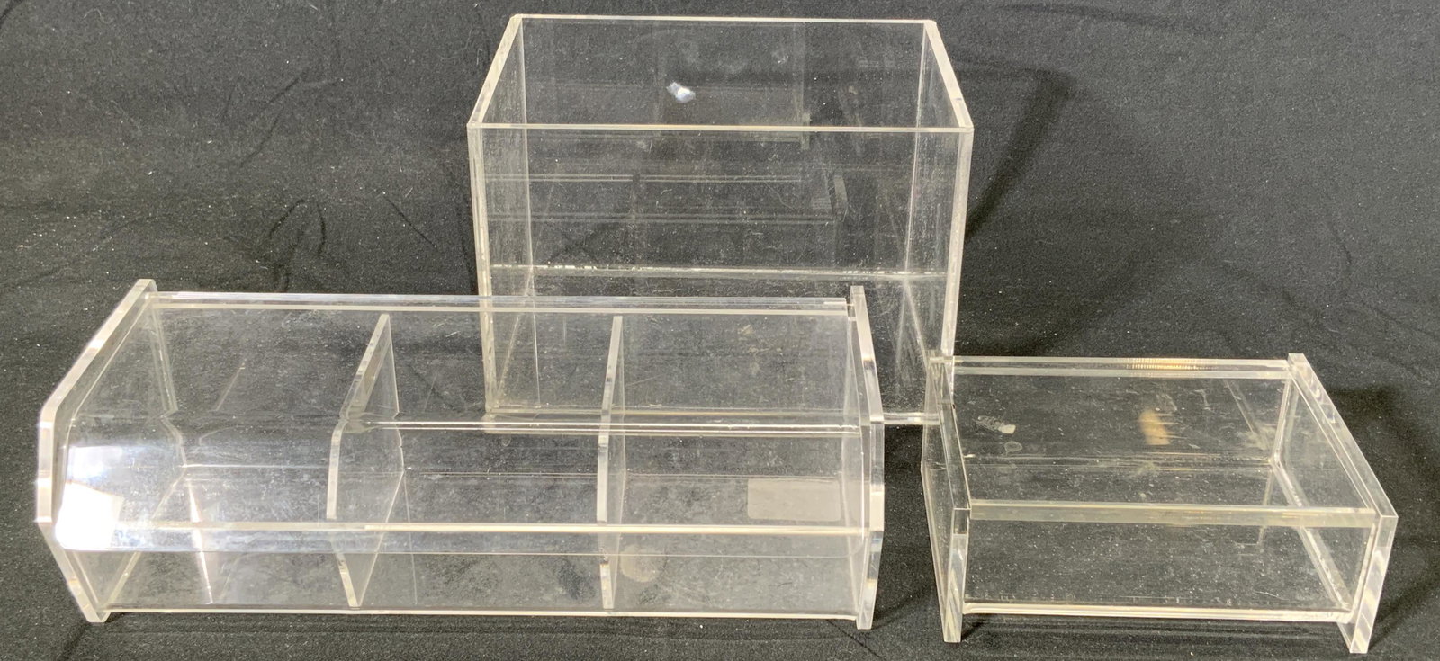Lot 3 Lucite Desk Organizer Set (1 of 7)