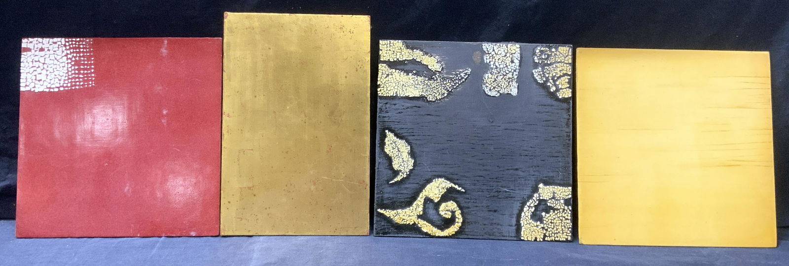 LOIS ALTMAN 4 Mixed Media Mosaic Lacquer Boards (1 of 6)