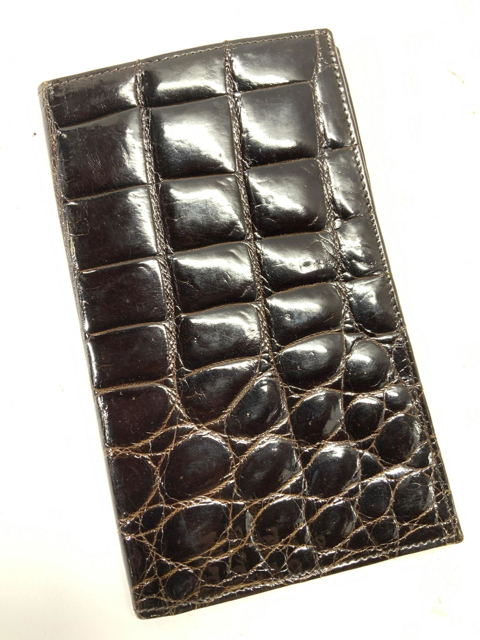 Croc Leather Check Register/ Paper Money Wallet (1 of 5)