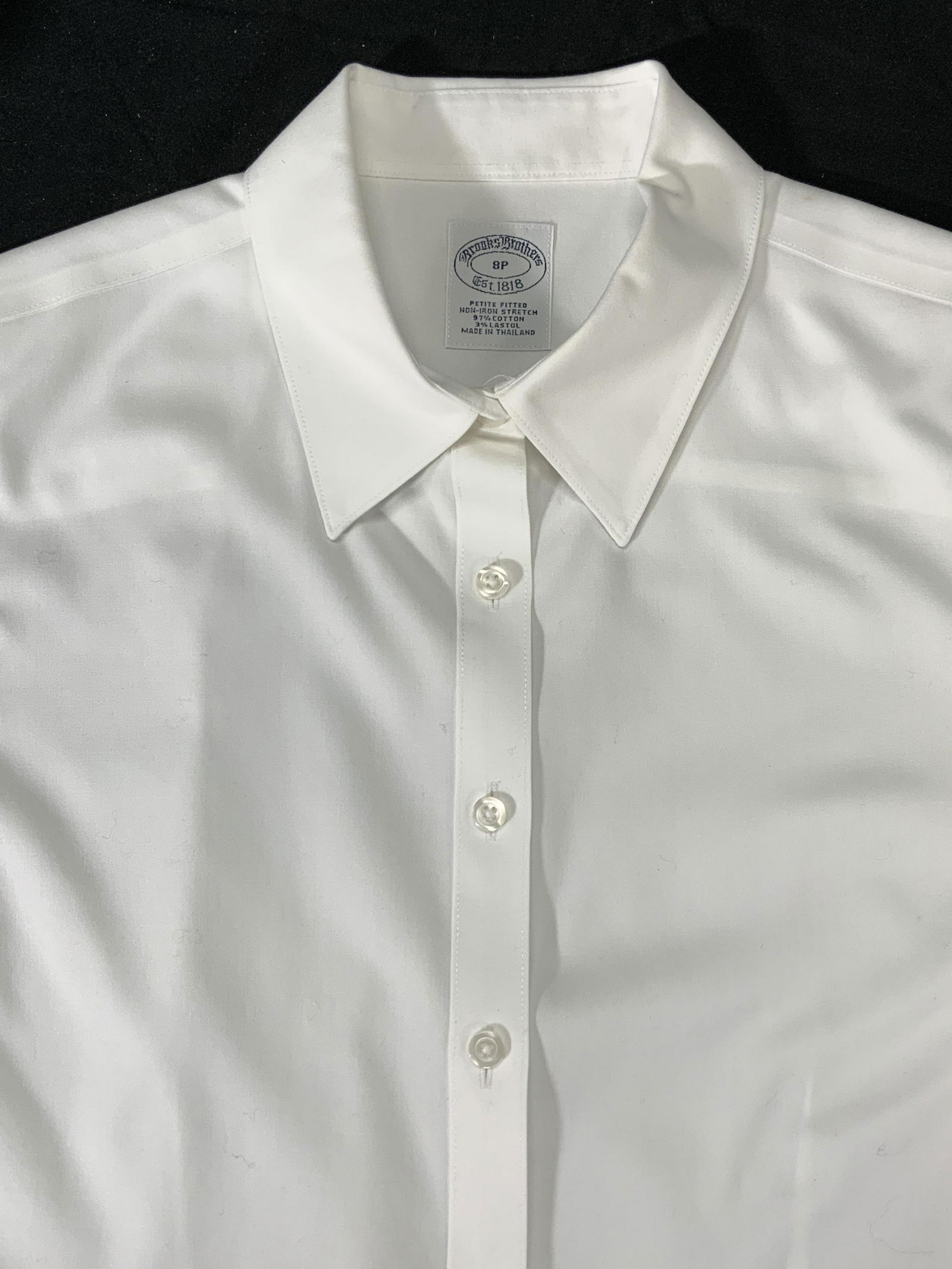BROOKS BROTHERS White Sleeveless Button Up Shirt (1 of 4)
