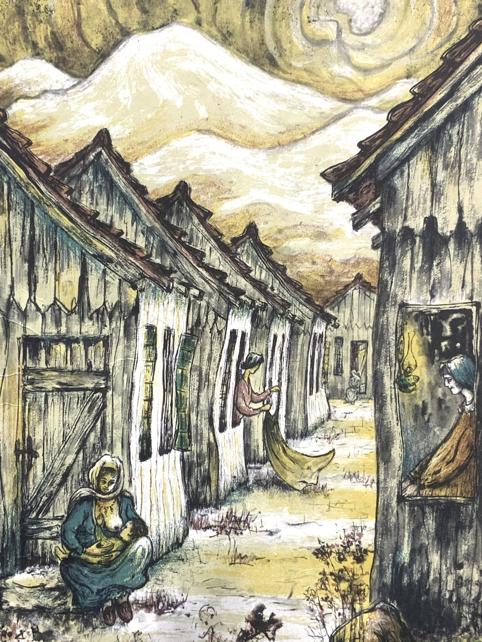 ZVI LIVINI Maabara In The Sands Lithograph (1 of 6)