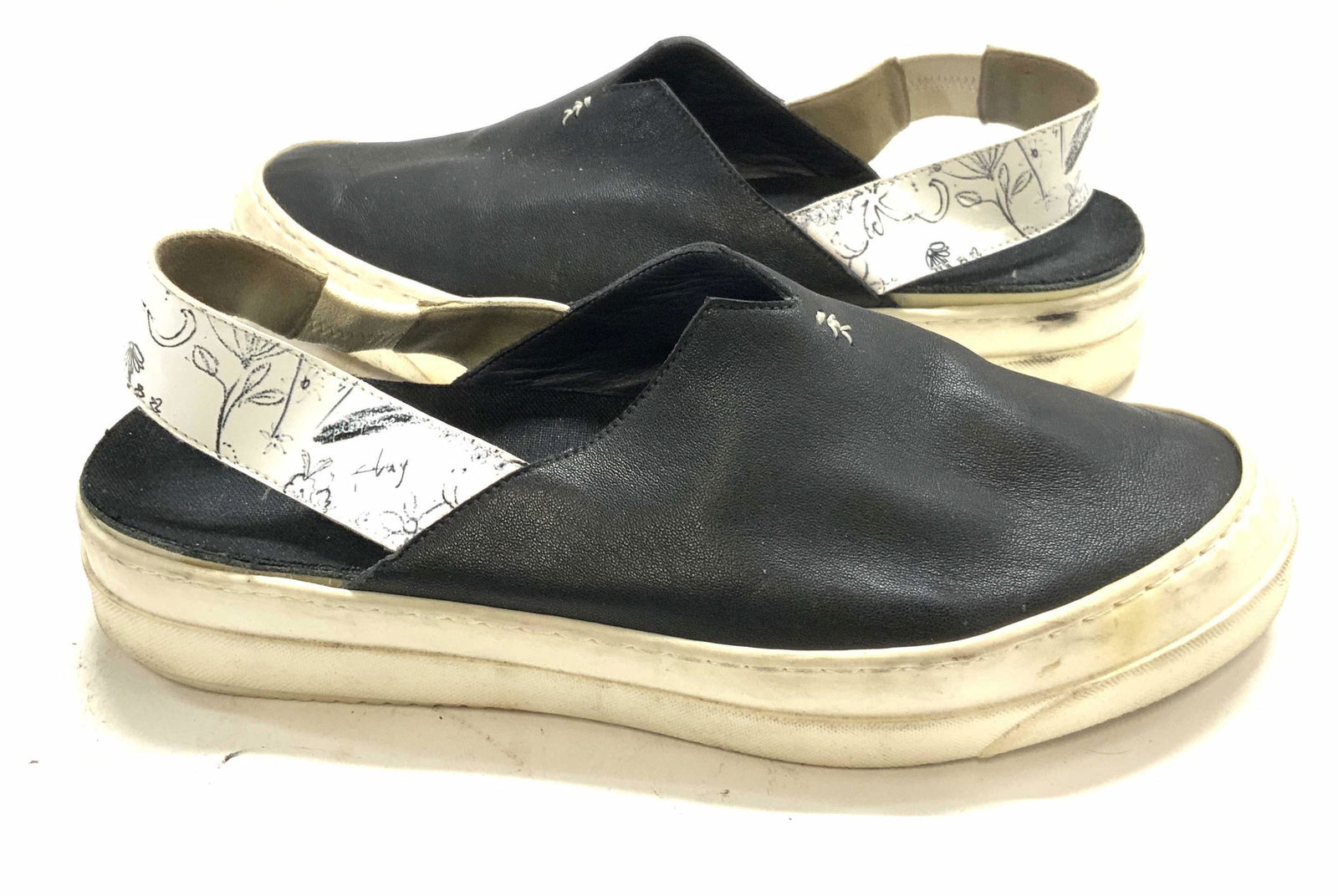 HENRY BEGUELIN Black Slingback Leather Slip On (1 of 5)