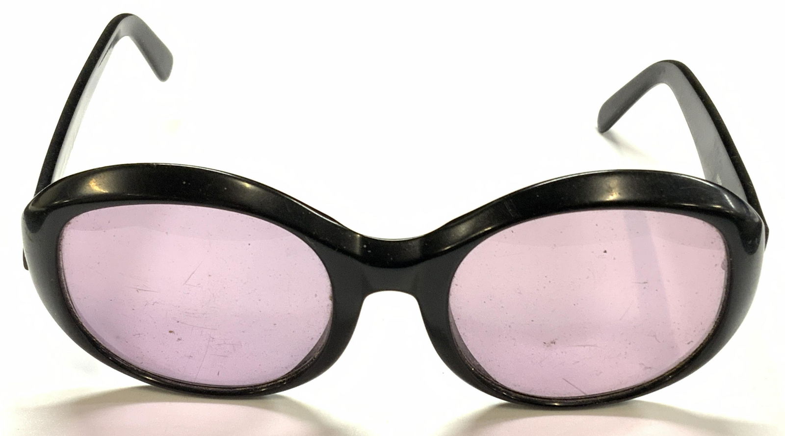 DONNA KAREN Black Round Frame Sunglasses, Italy (1 of 5)