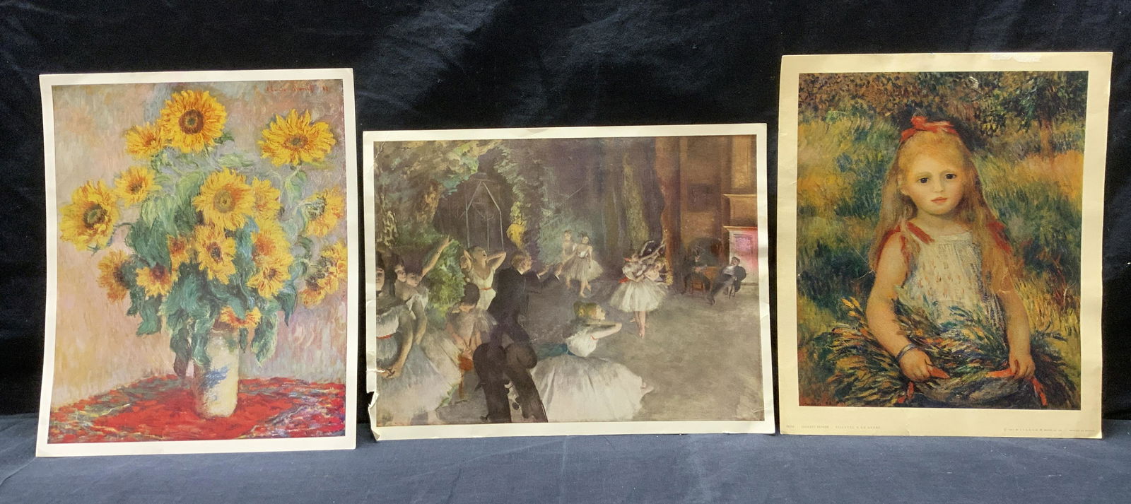 RENOIR, MONET, & DEGAS Lot of 3 Vtg. Lithos. FR (1 of 12)