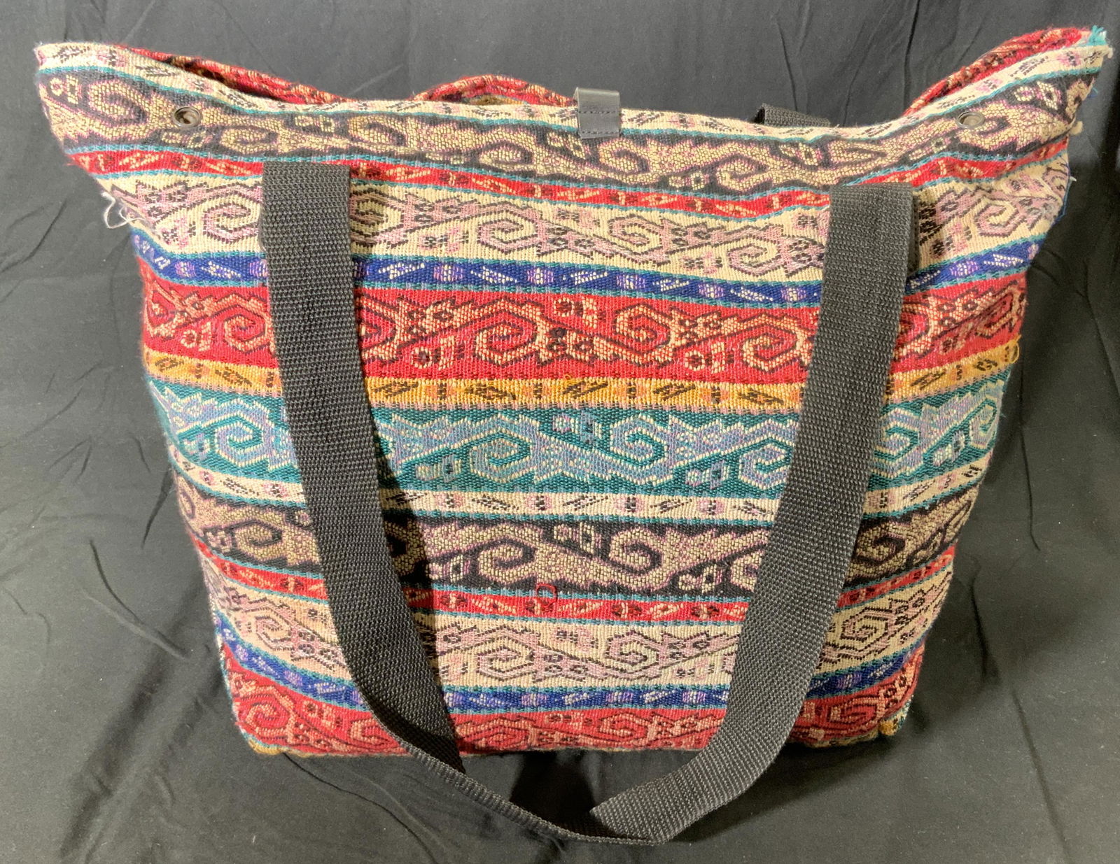 Vintage Tapestry Abstract Colorful Tote Bag (1 of 5)