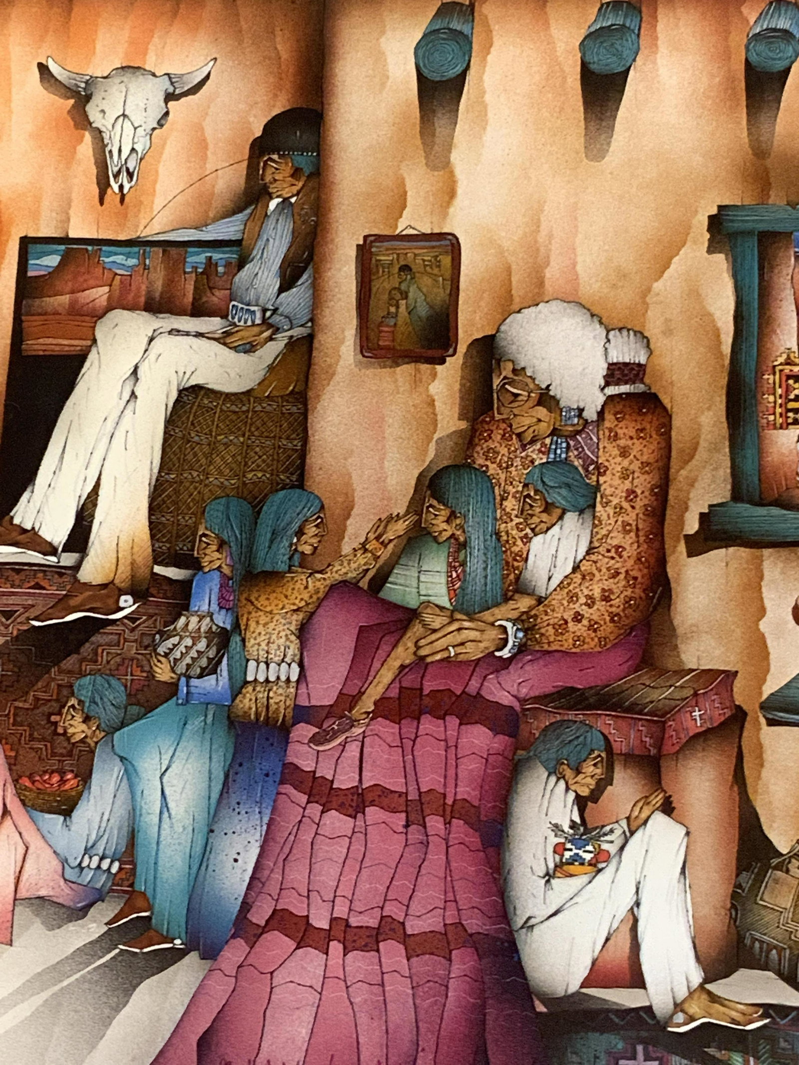 PENA Vintage El Taller Gallery Exhibition Litho.: PENA Vintage El Taller Gallery Exhibition Litho.PENA Vintage El Taller Gallery Exhibition Lithograph, inscription reads â€˜PENA El Taller Gallery Austin Texas 1986, inscribed signature at the bott
