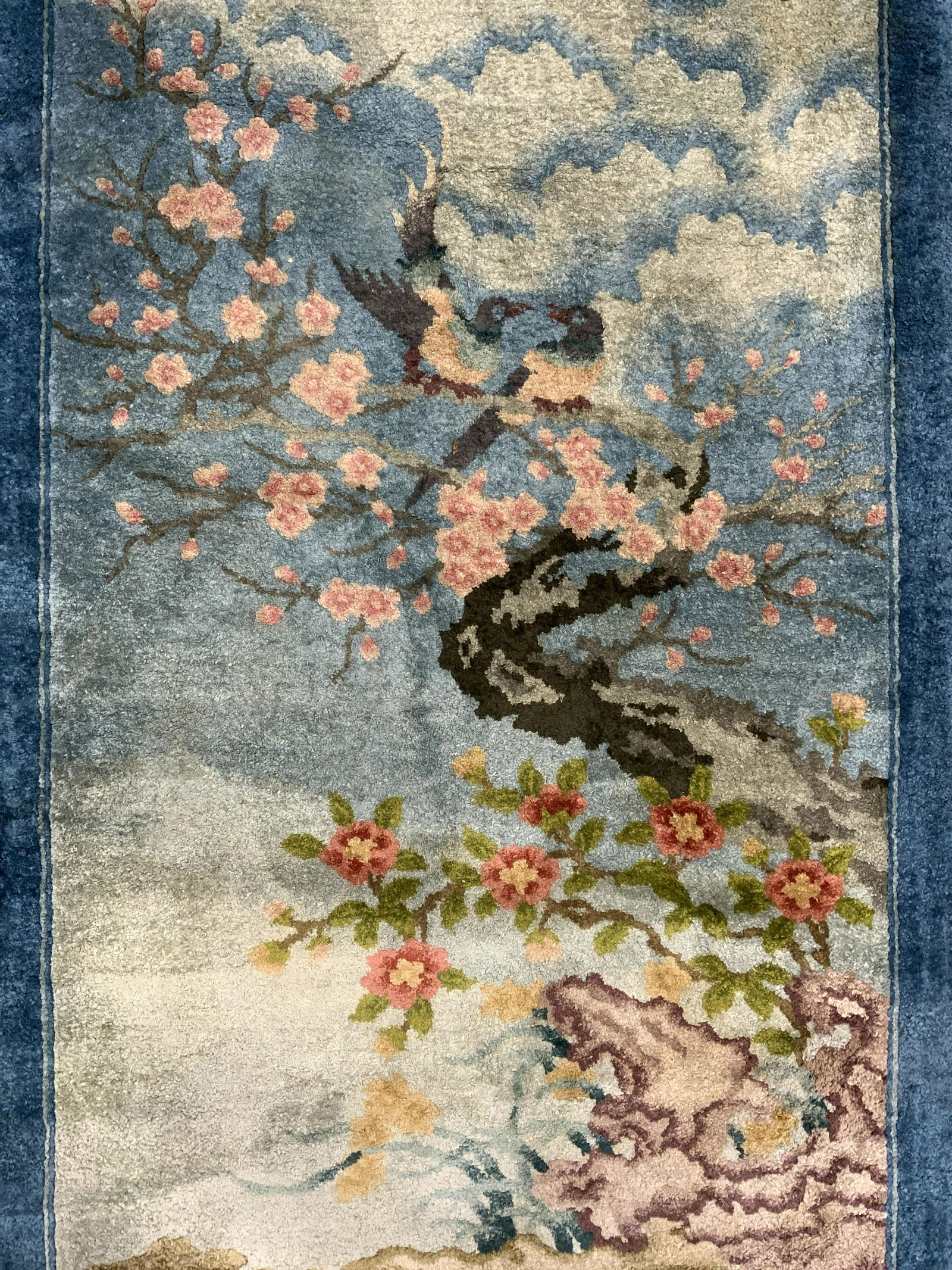 Vintage Handmade Chinese Art Deco Wool Rug (1 of 8)