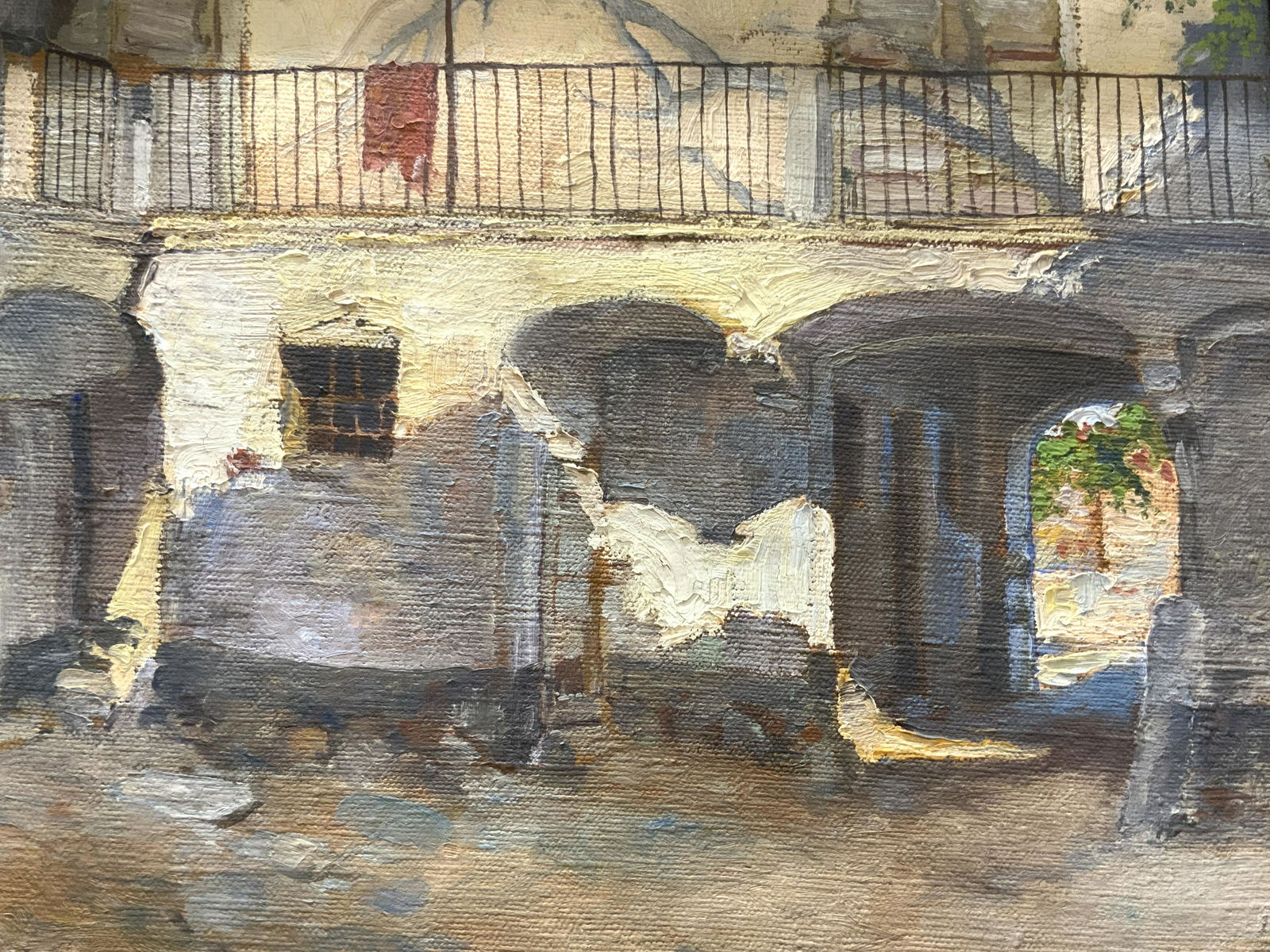 Signed Architectural Oil Painting (1 of 7)