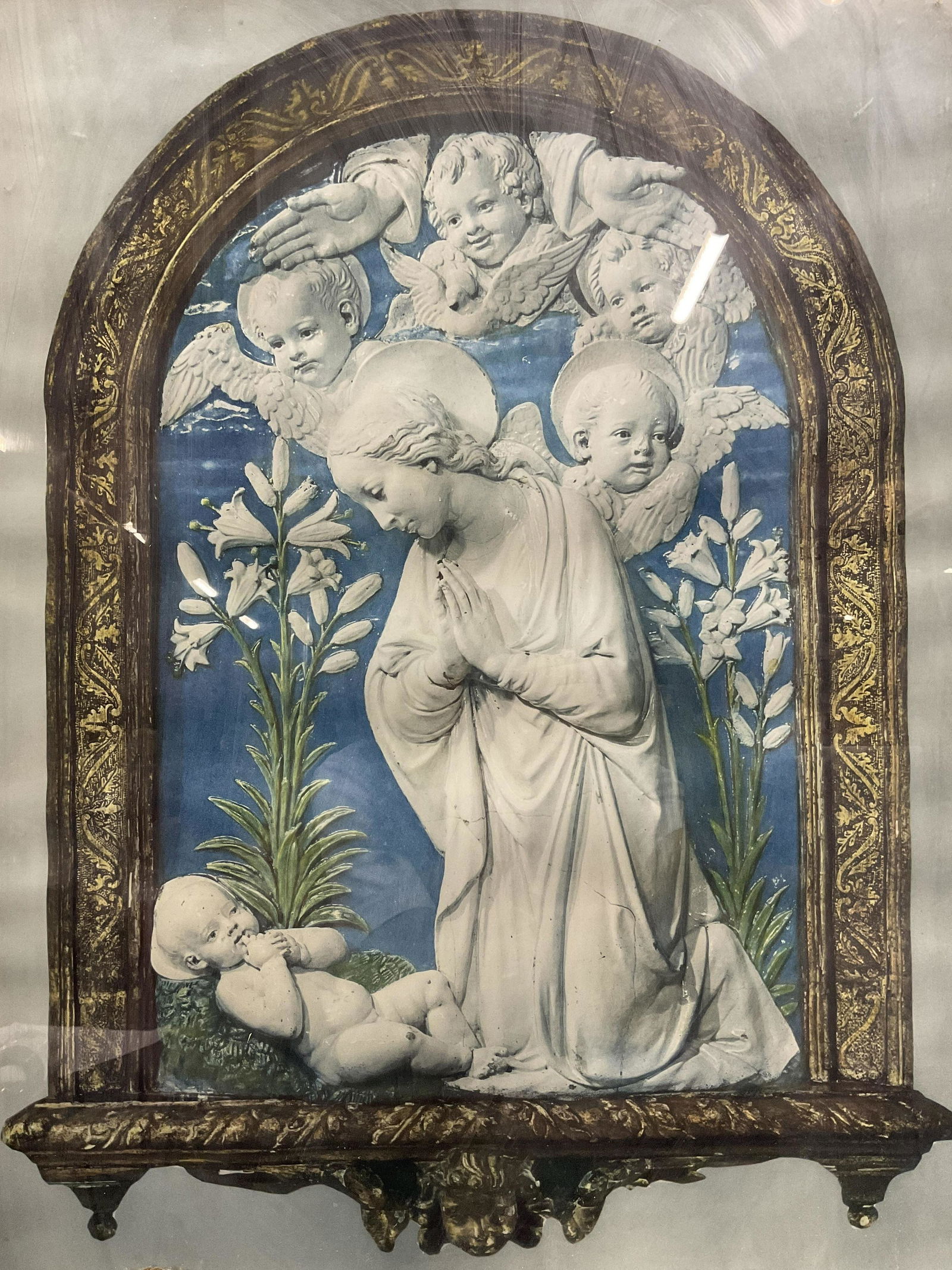 ANDREA DELLA ROBBIA Virgin Adoring Christ Litho (1 of 7)