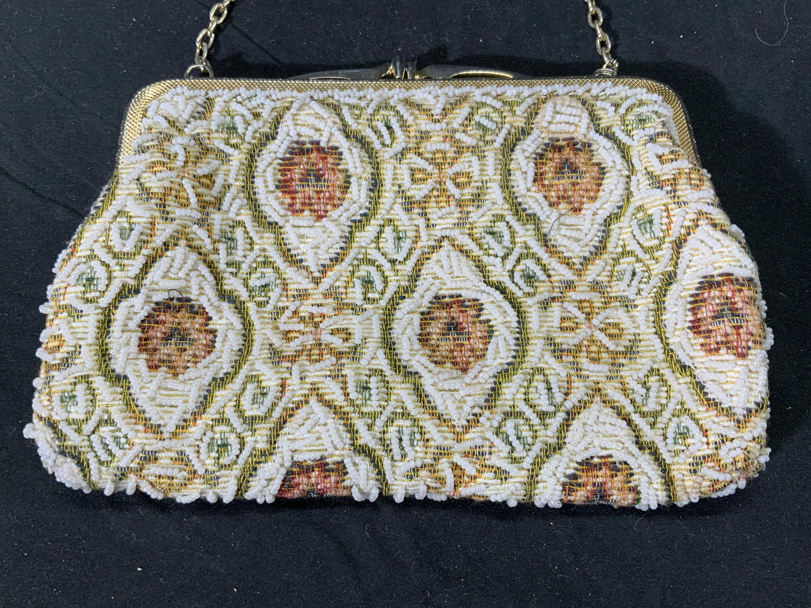 Vintage Handmade Beaded Evening Bag (1 of 4)