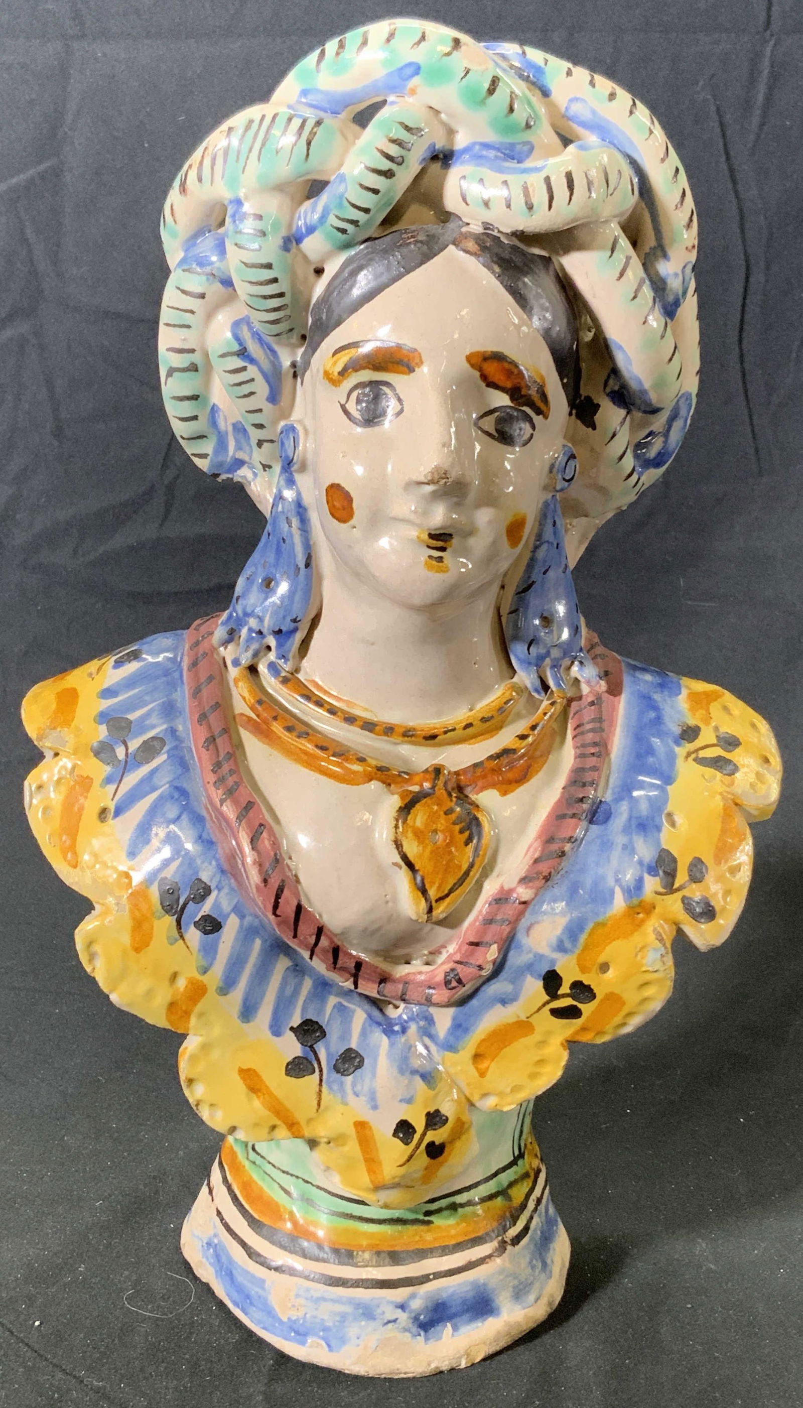 Vintage Handmade Figural Ceramic Pitcher (1 of 6)