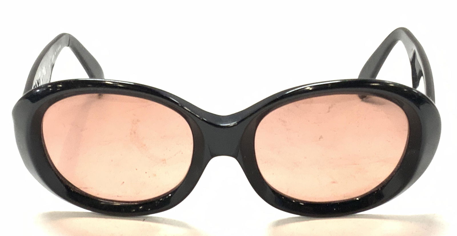 Black Oversized Round Frame Sunglasses, France (1 of 5)