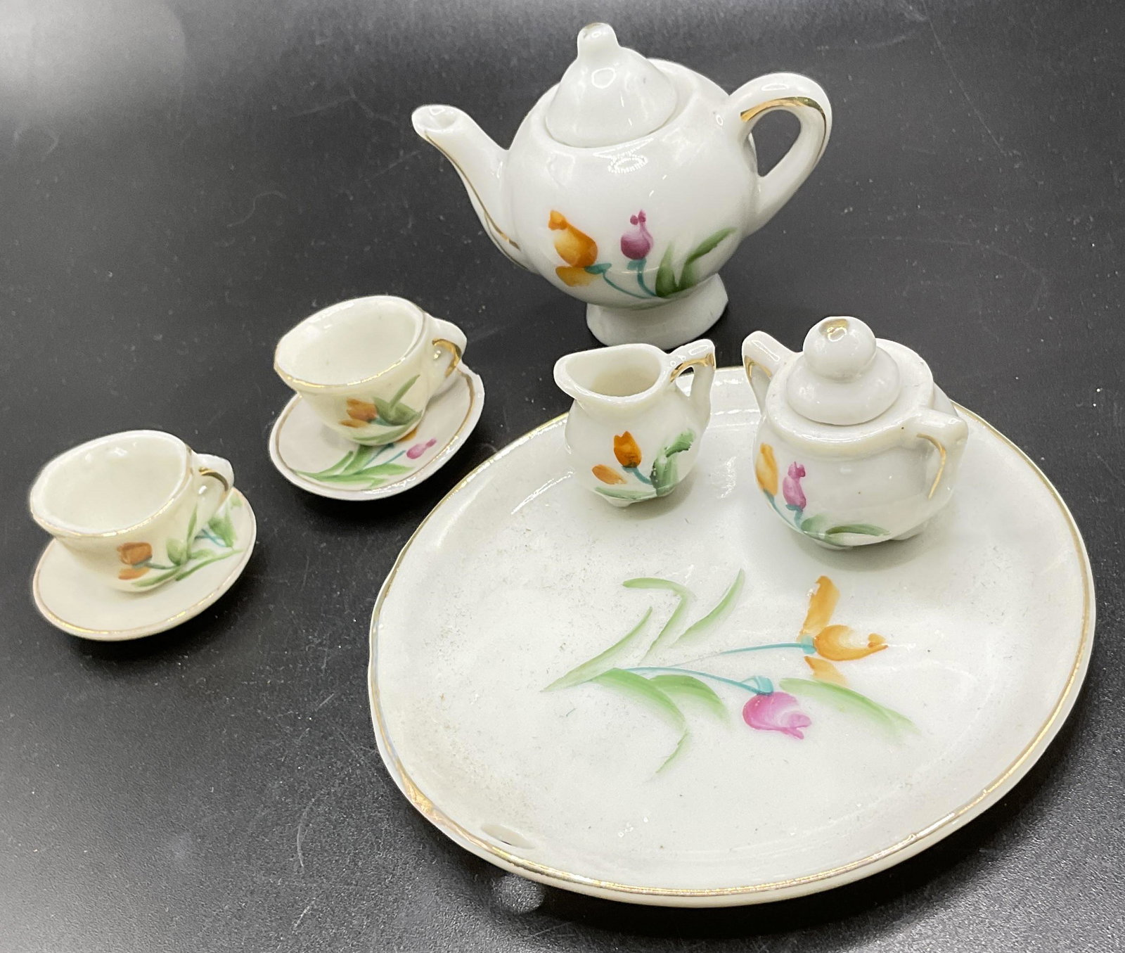 Miniature Floral Porcelain Tea Set (1 of 5)