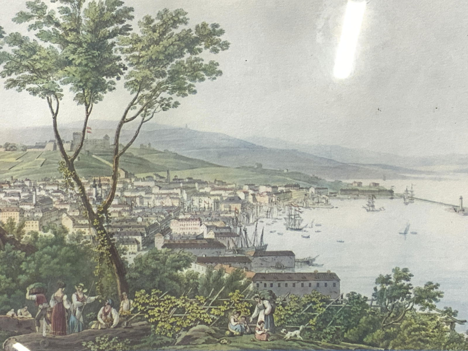 Vintage Trieste Offset Lithograph, Italy (1 of 4)