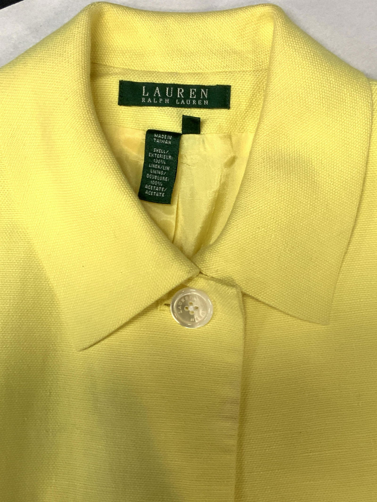 RALPH LAUREN Yellow Linen Jacket Blazer (1 of 7)