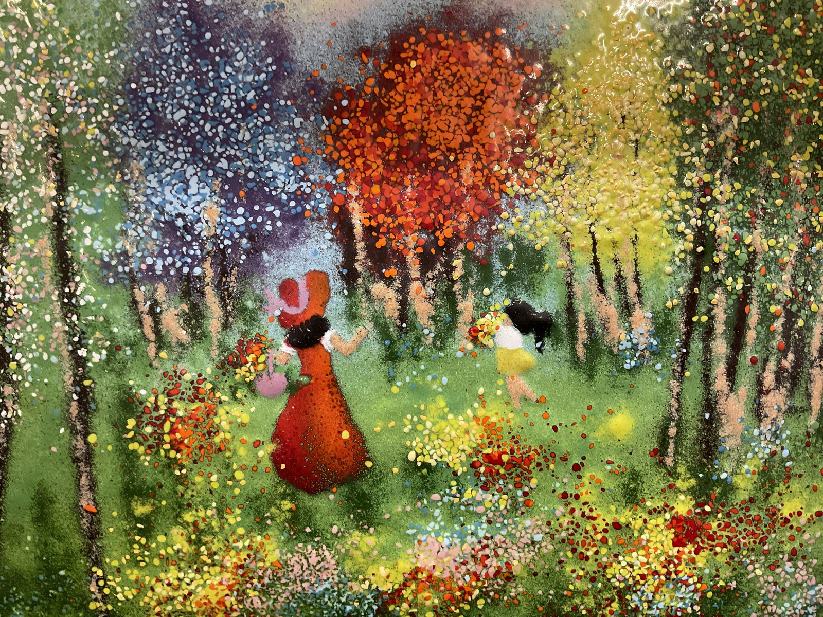 CAROIN Signed Enamel Painting (1 of 6)