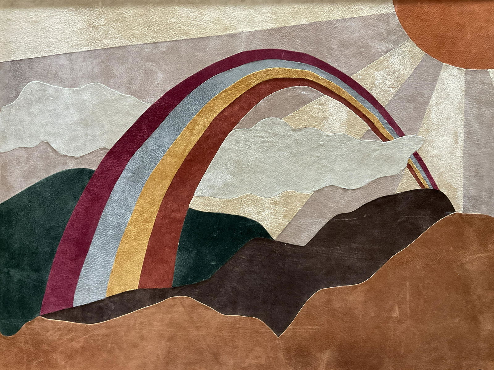 BLAKE PELTON Signed Suede Artwork 1980 (1 of 8)