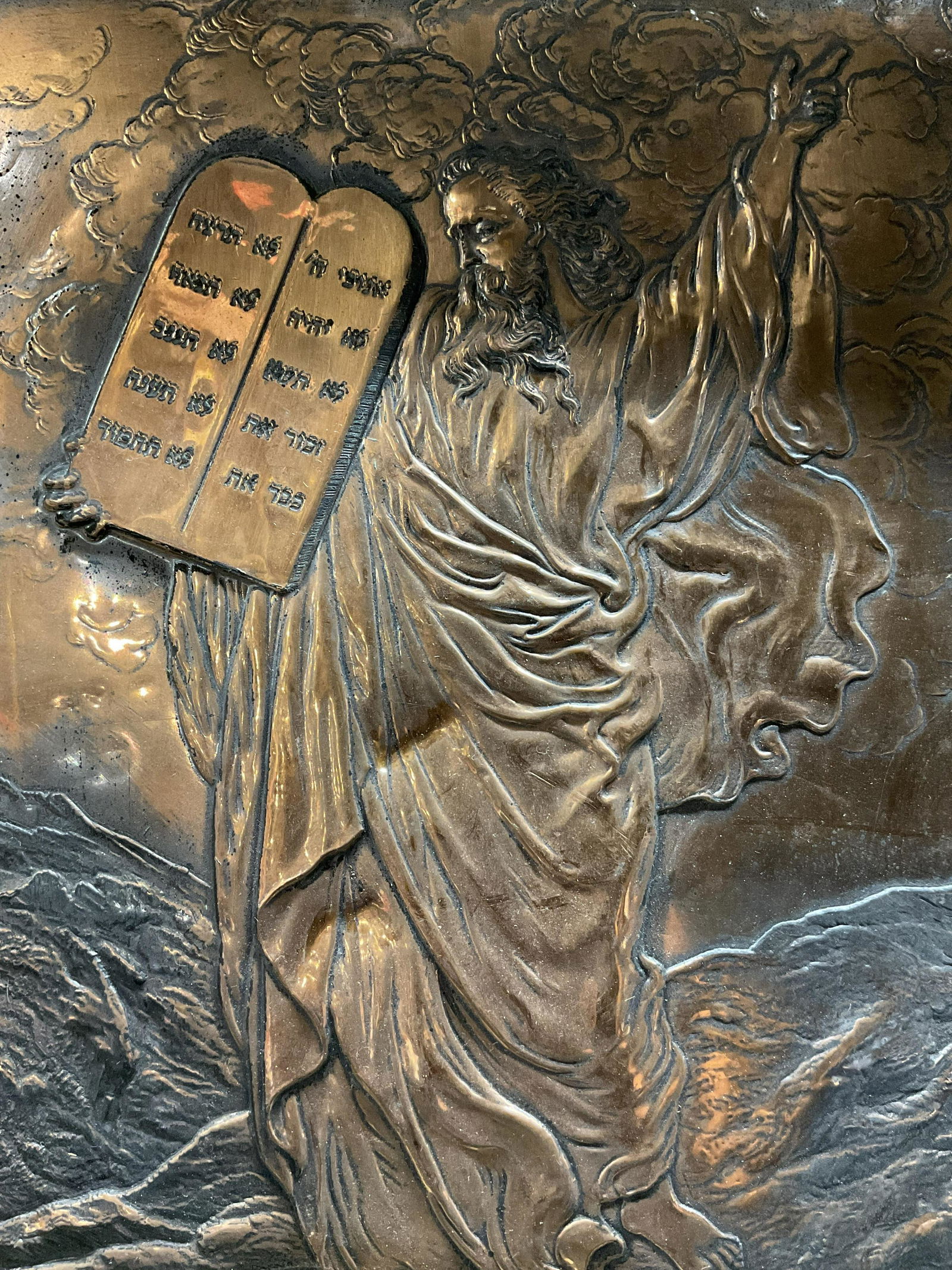 Moses and the Ten Commandments Copper Artwork (1 of 7)