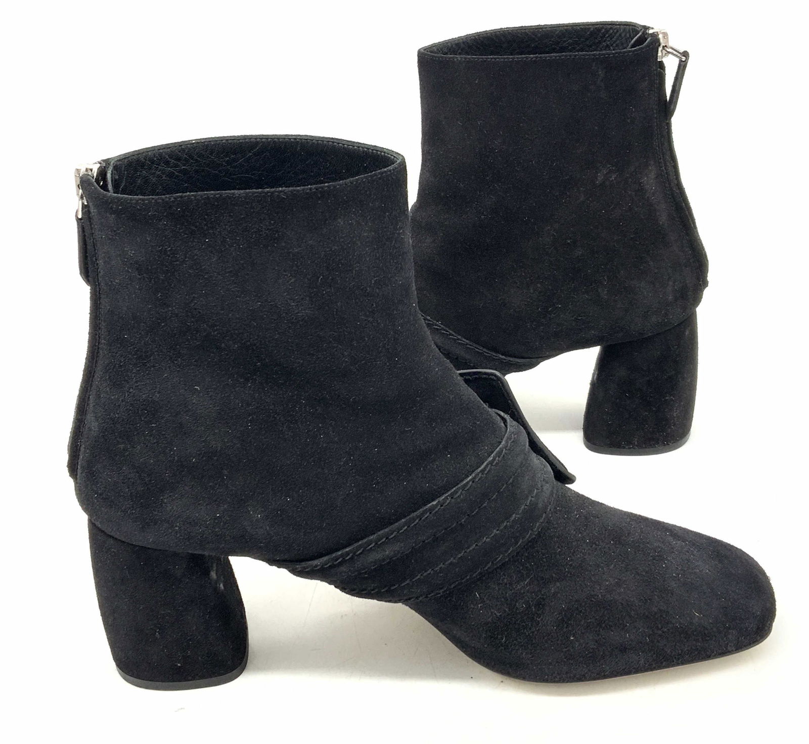 MIU MIU Lux Black Suede Heeled Booties Italy (1 of 8)