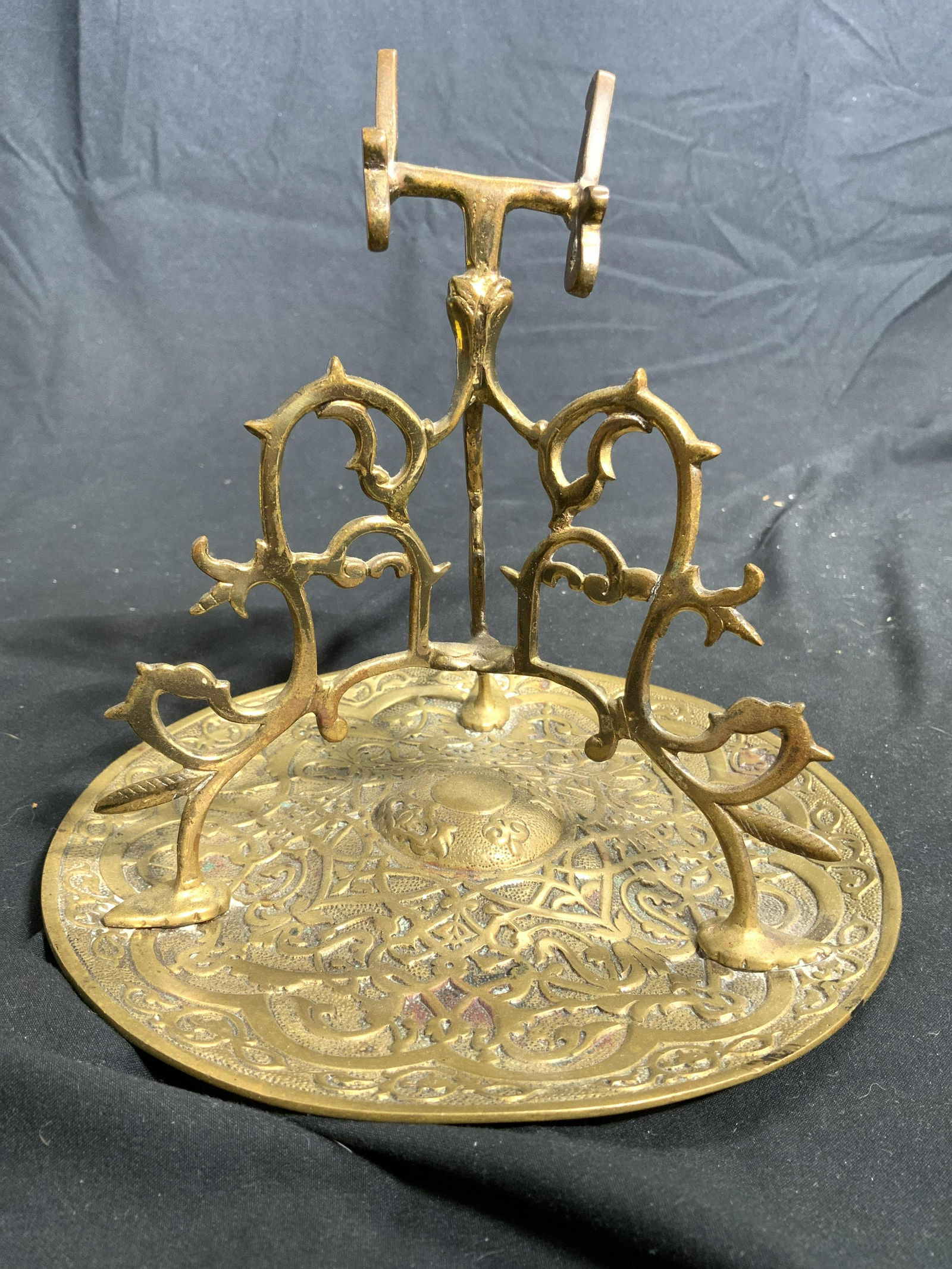 Ornate Vintage Brass Stand (1 of 7)