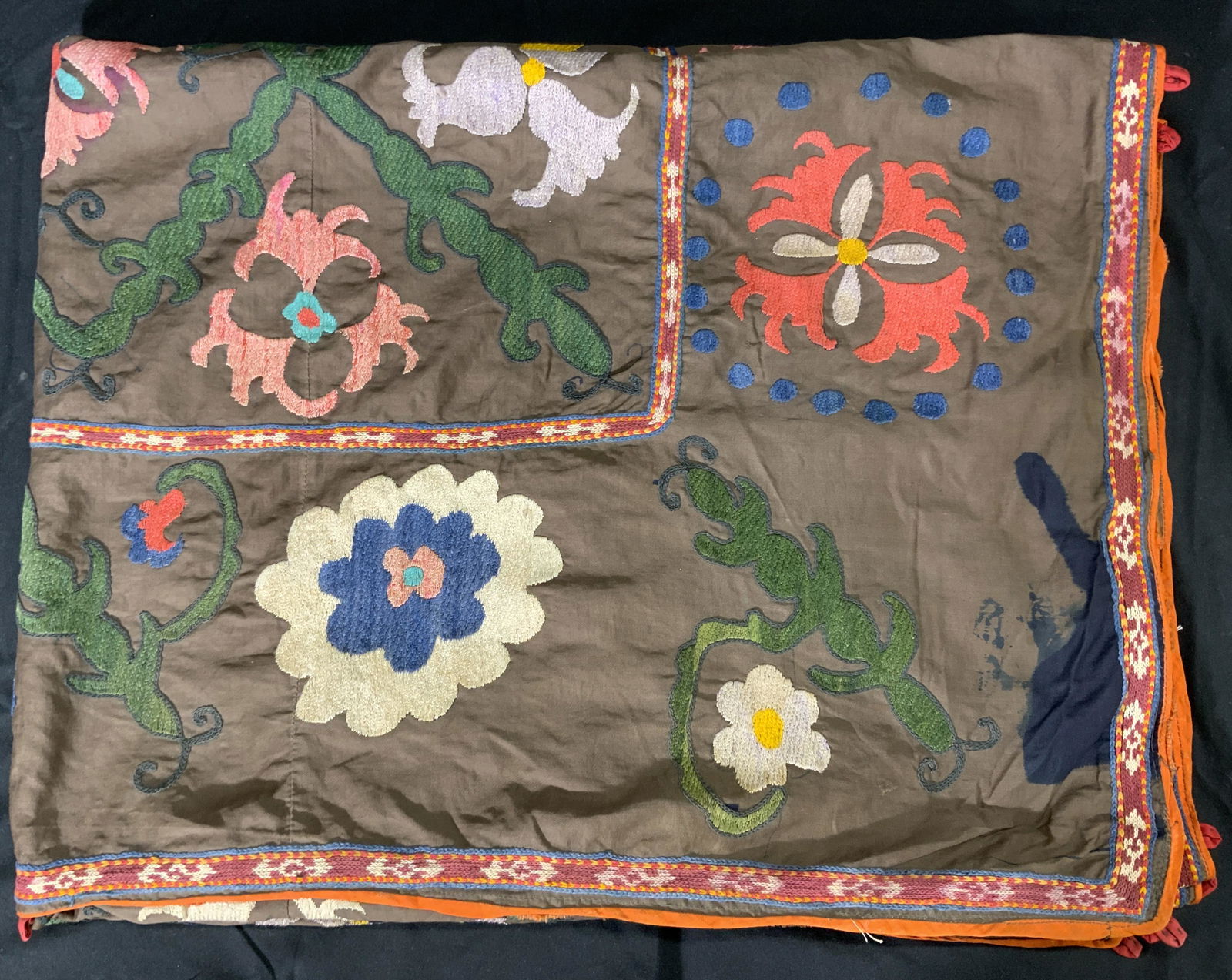 Vintage Floral Embroidered Tapestry, Wall Decor (1 of 6)