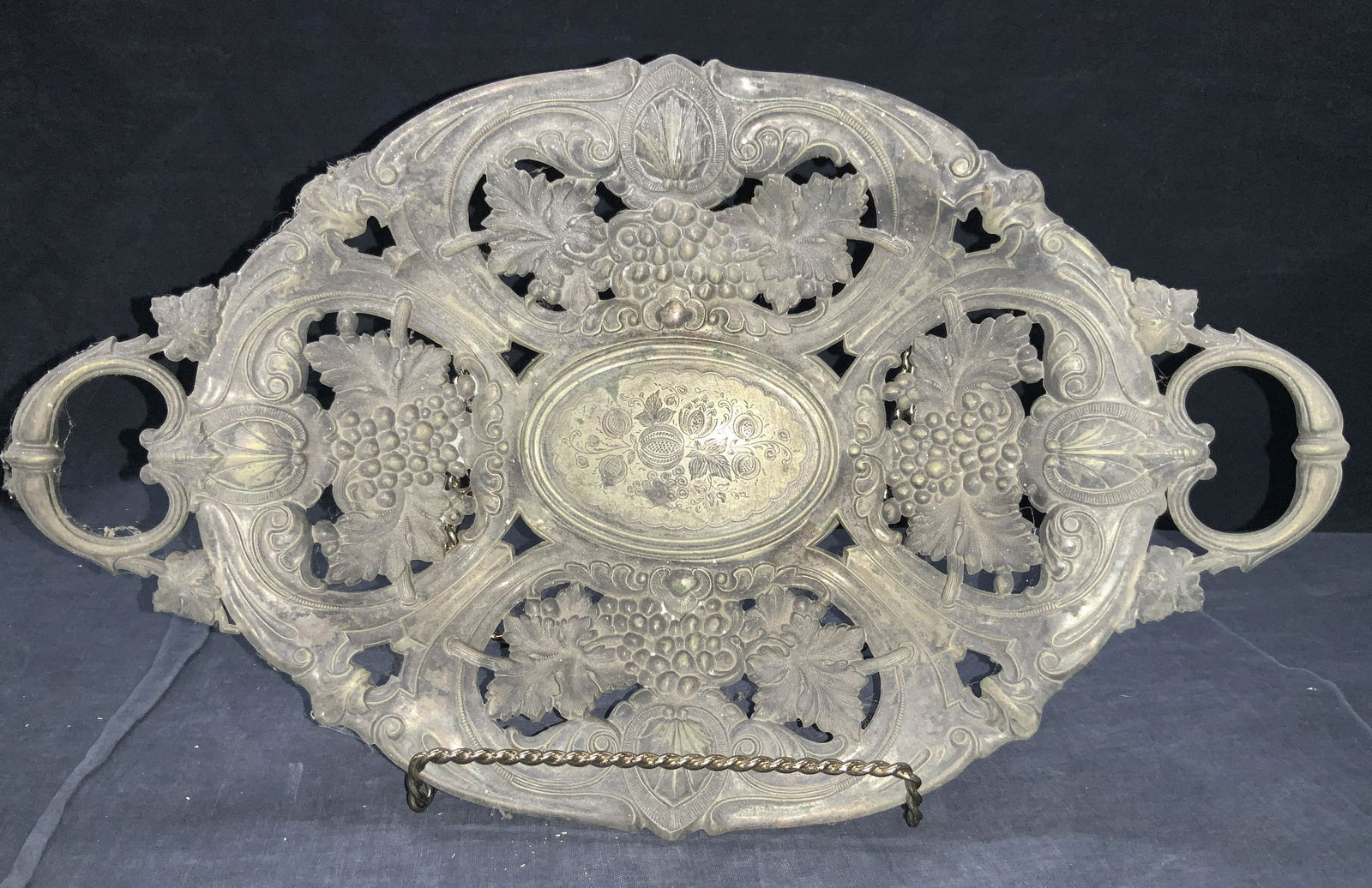 Vintage Embossed & Etched Composite Metal Tray (1 of 8)