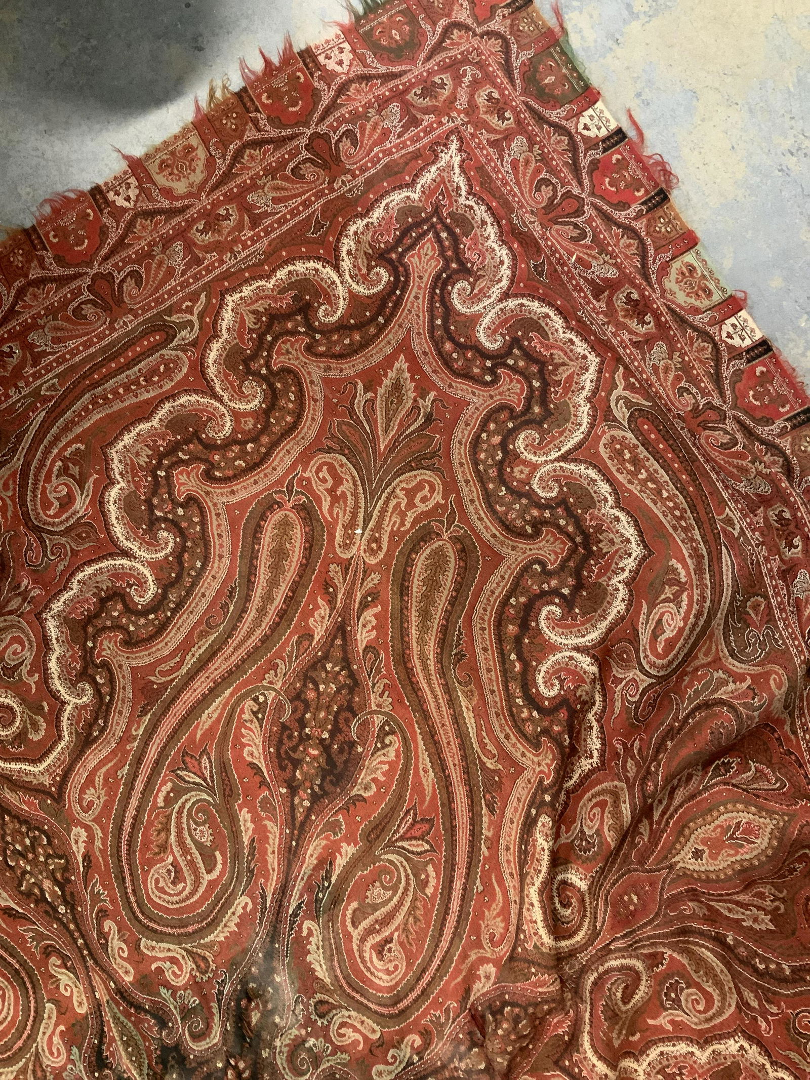 Middle Eastern Wool Paisley Textile (1 of 5)