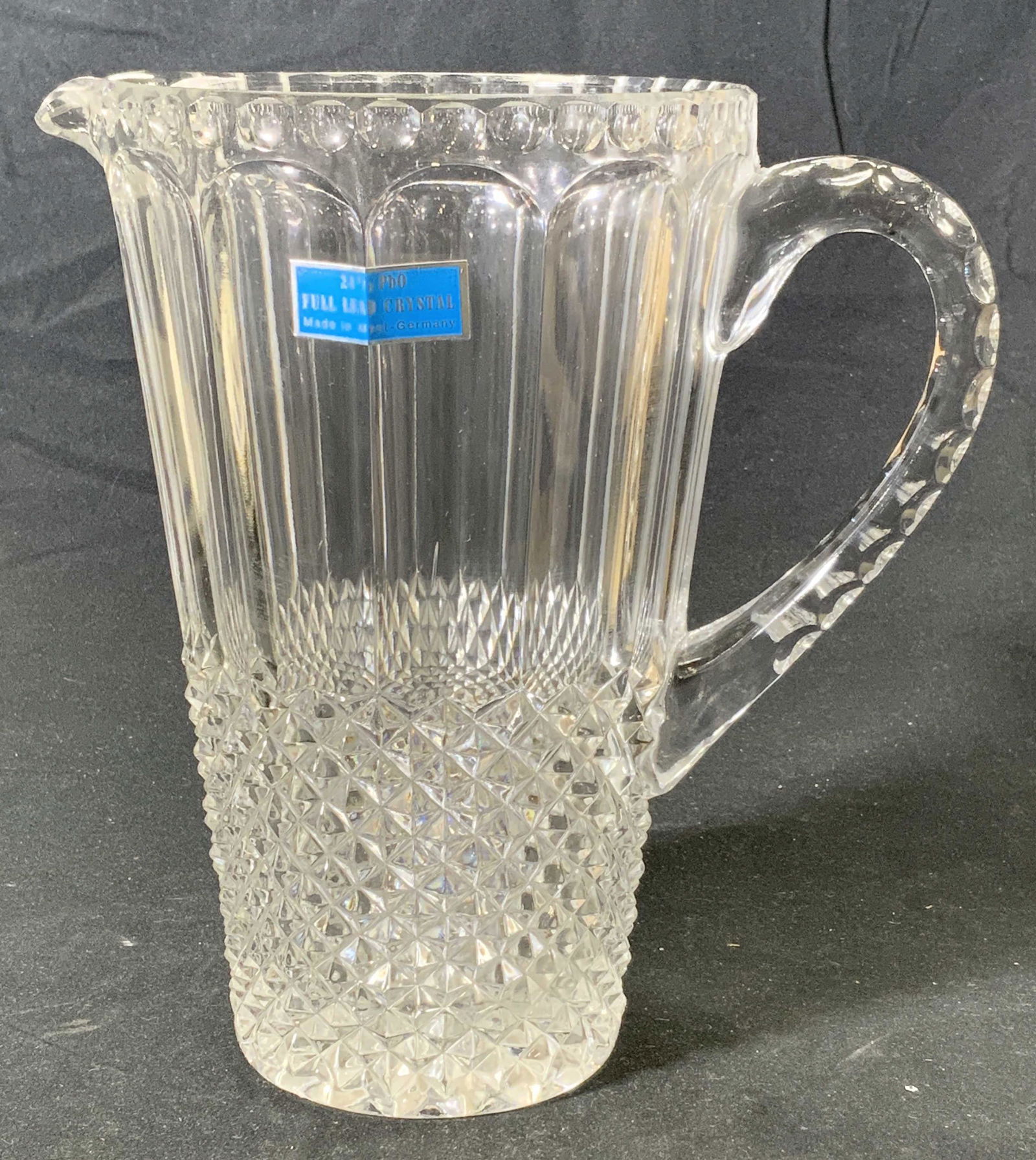 Vintage Full Lead Cut Crystal Pitcher, Germany (1 of 4)