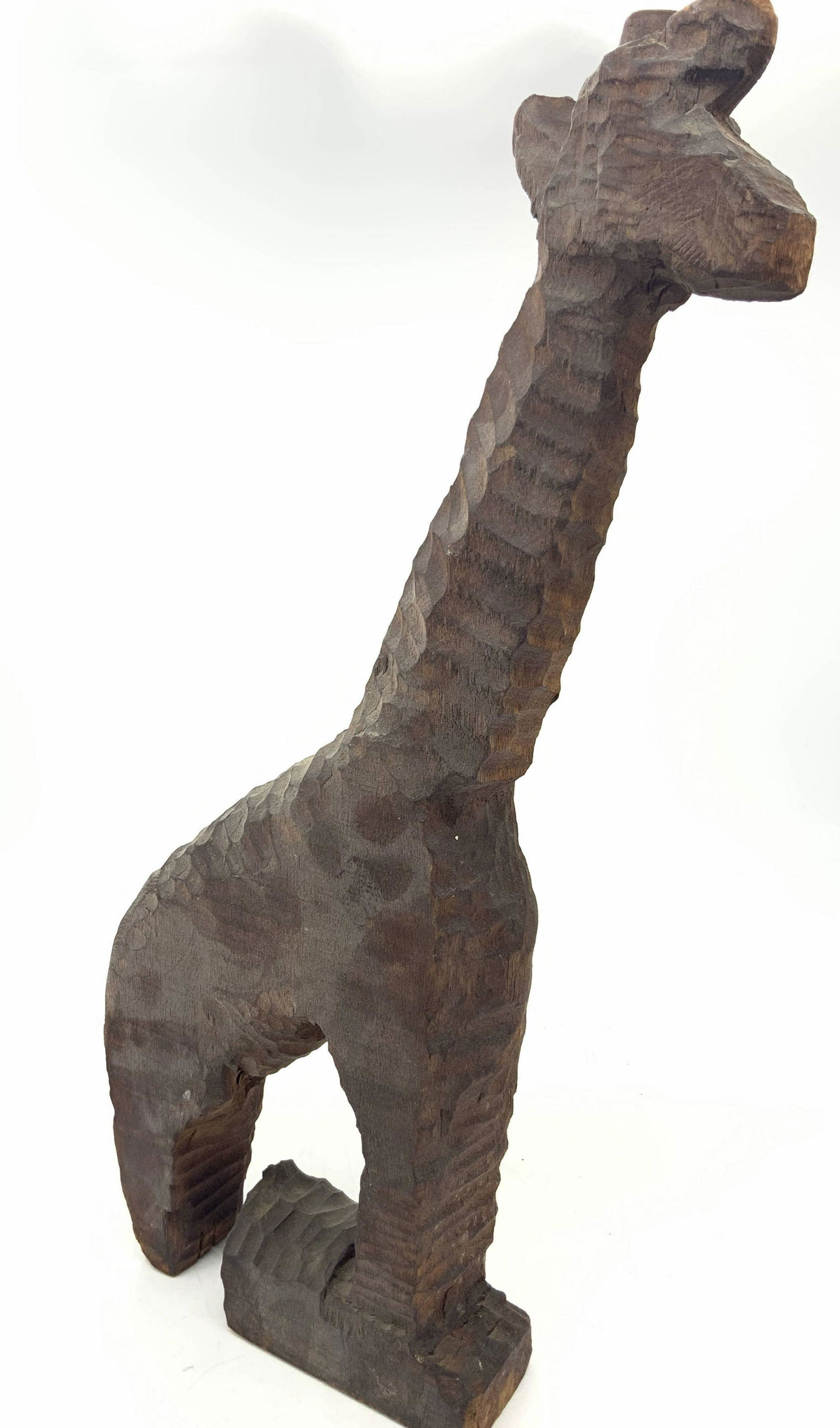 Vintage Carved Wooden Giraffe Statue (1 of 9)