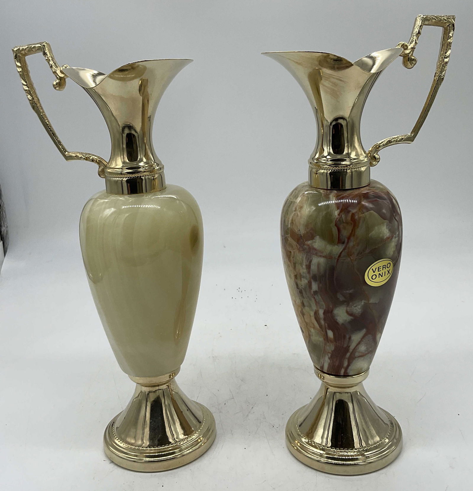 Vintage Vero Onix Italian Onyx & Brass Pitcher (1 of 5)