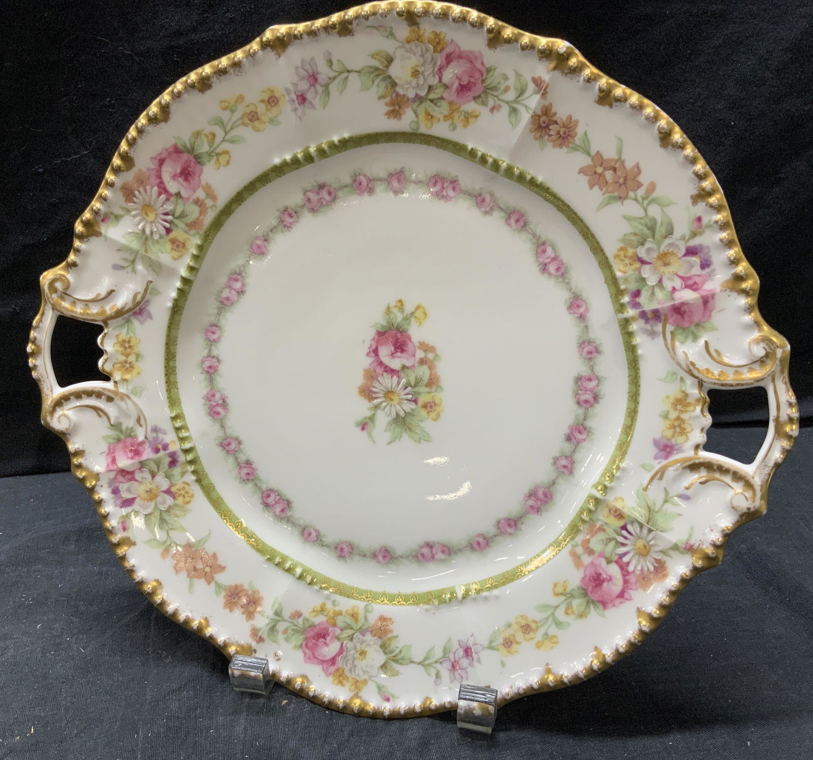 ELITE LIMOGES FRANCE Porcelain Serving Plate, Sgn (1 of 5)