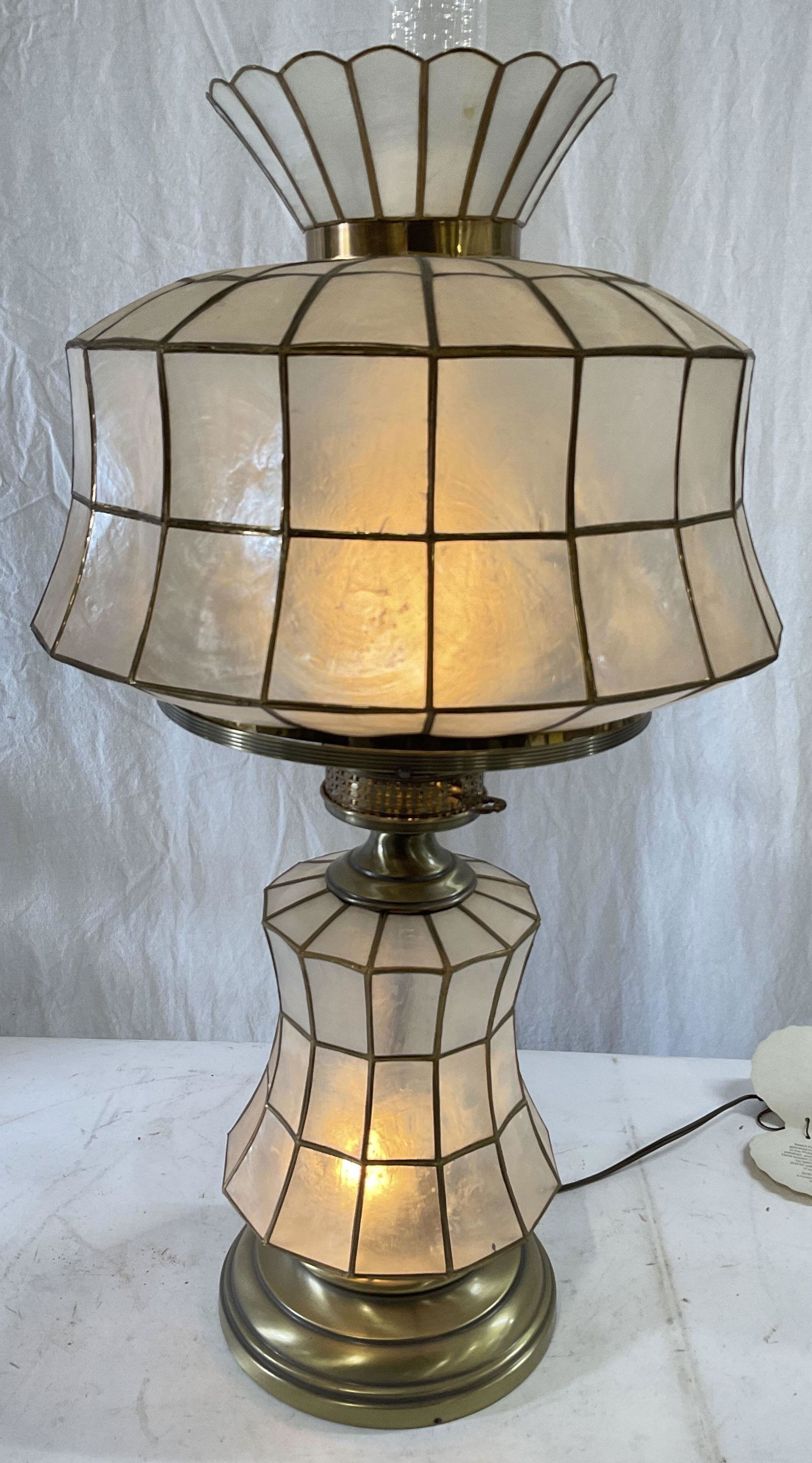Vintage Kapiz Shell Table Lamp (1 of 6)