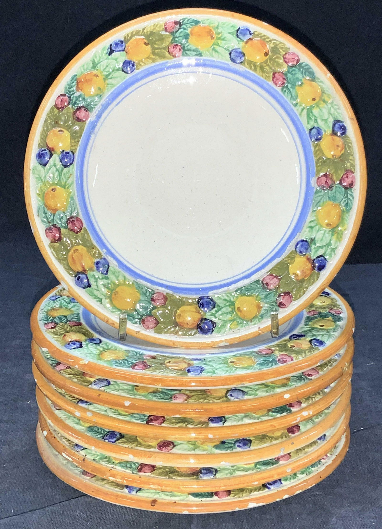 7 Signed Vintage Italian Ceramic Plates (1 of 9)
