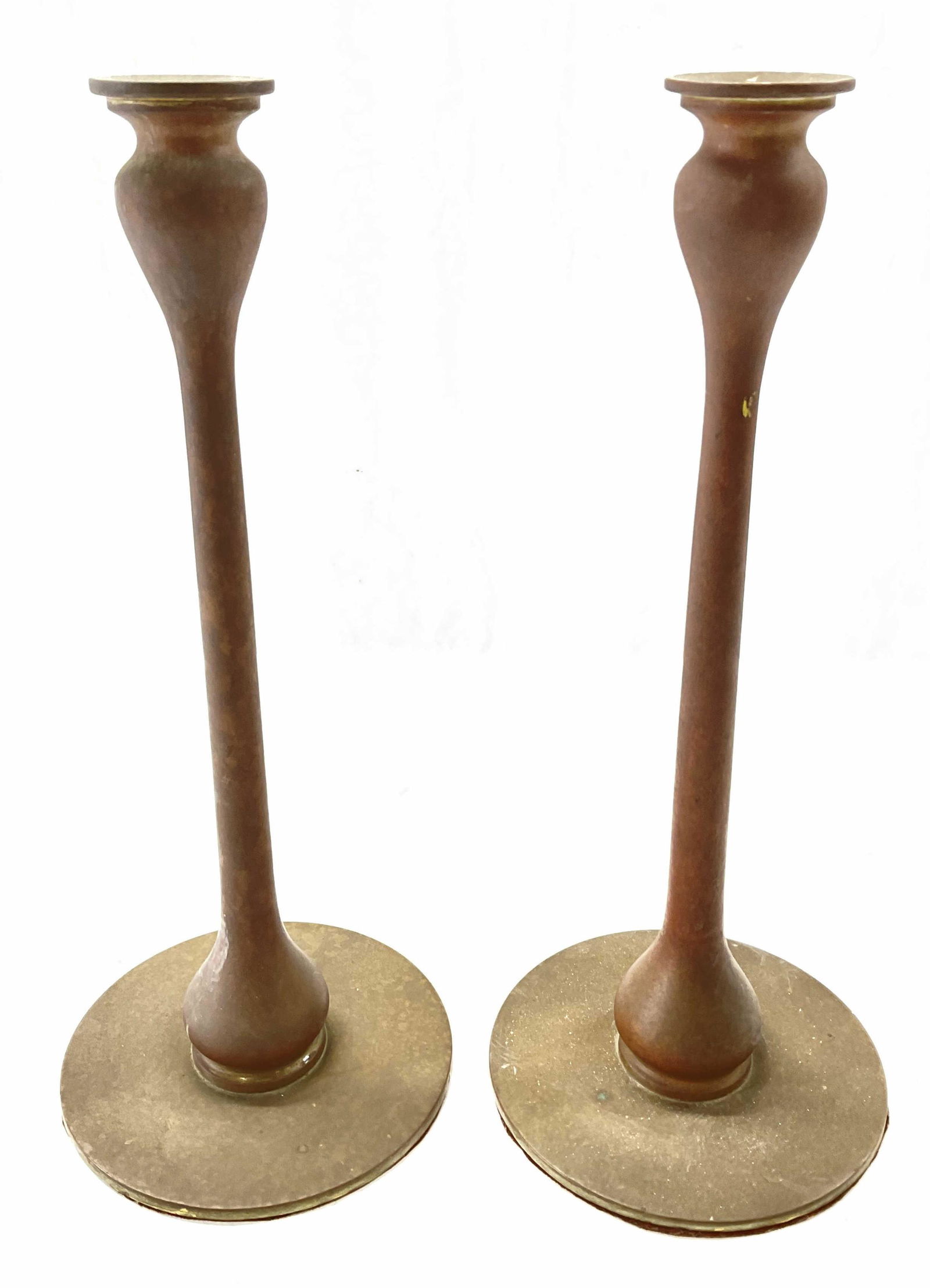 Pair 2 Brass Candle Holders (1 of 5)
