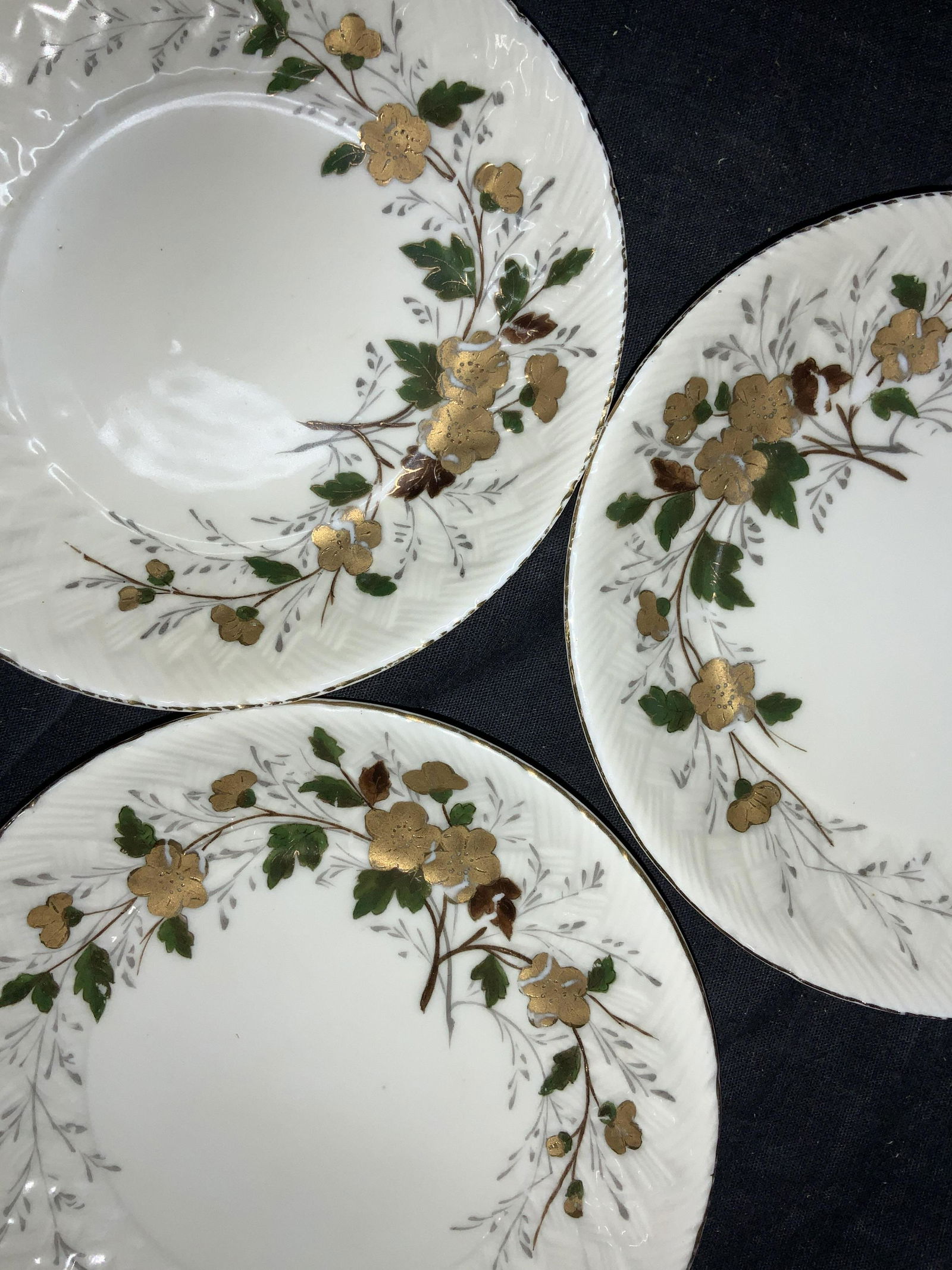 Porcelin Dessert Plate Set 12, Hallmarked (1 of 4)
