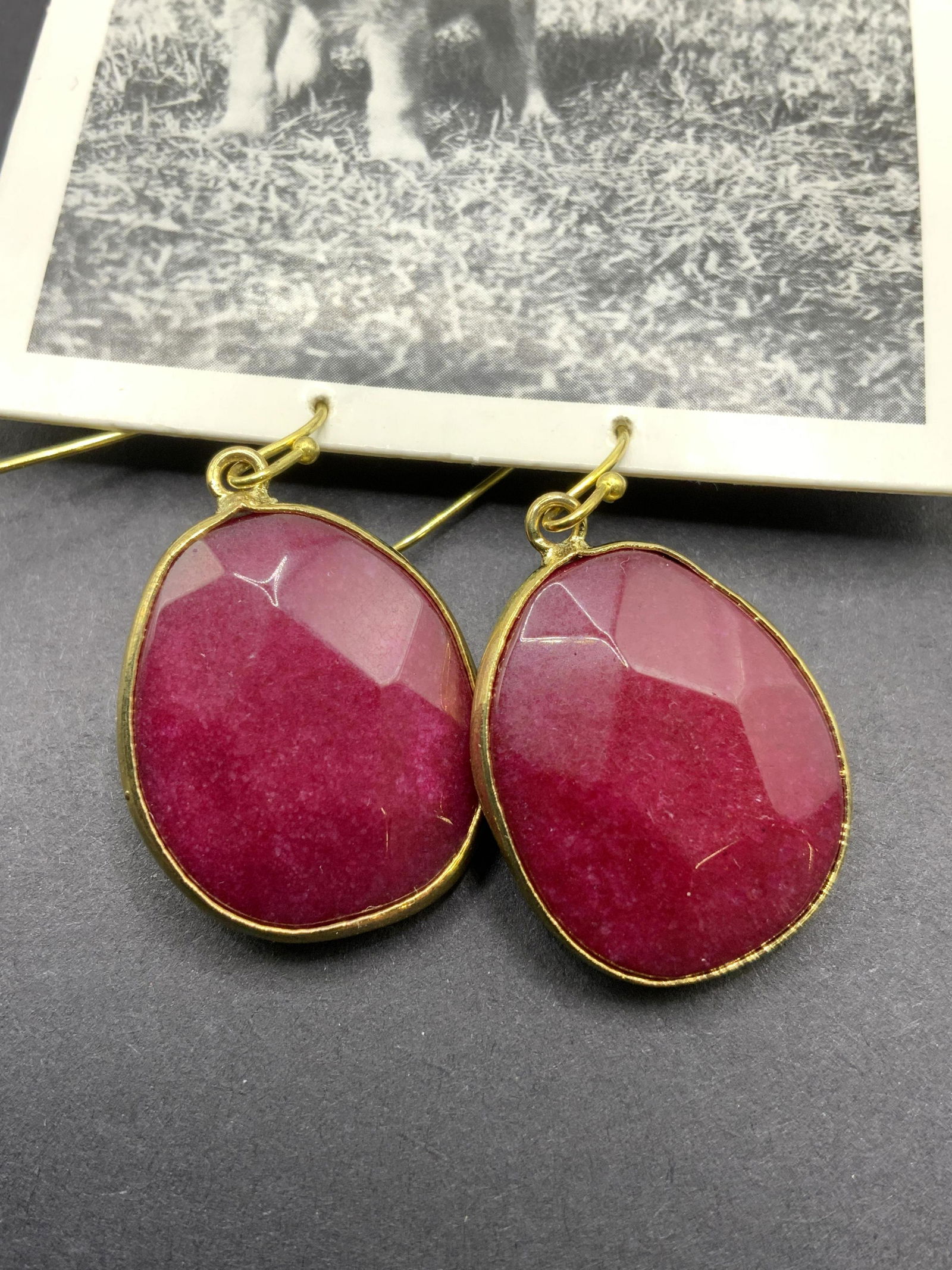 ANTHROPOLOGIE Gemstone Dangle Earrings NWT (1 of 6)