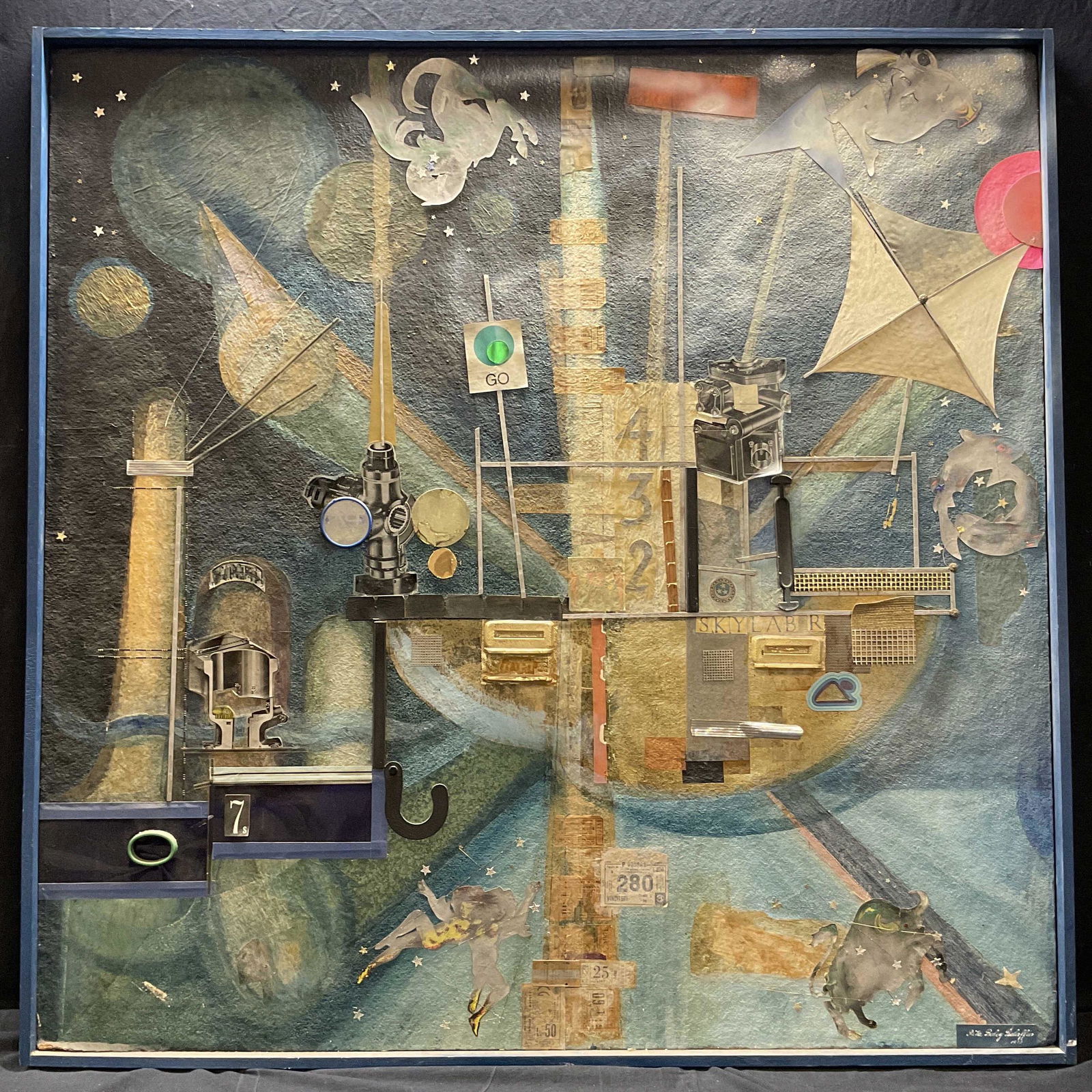 XL RITA BOLEY BOLAFFIO Signed Collage Artwork (1 of 9)