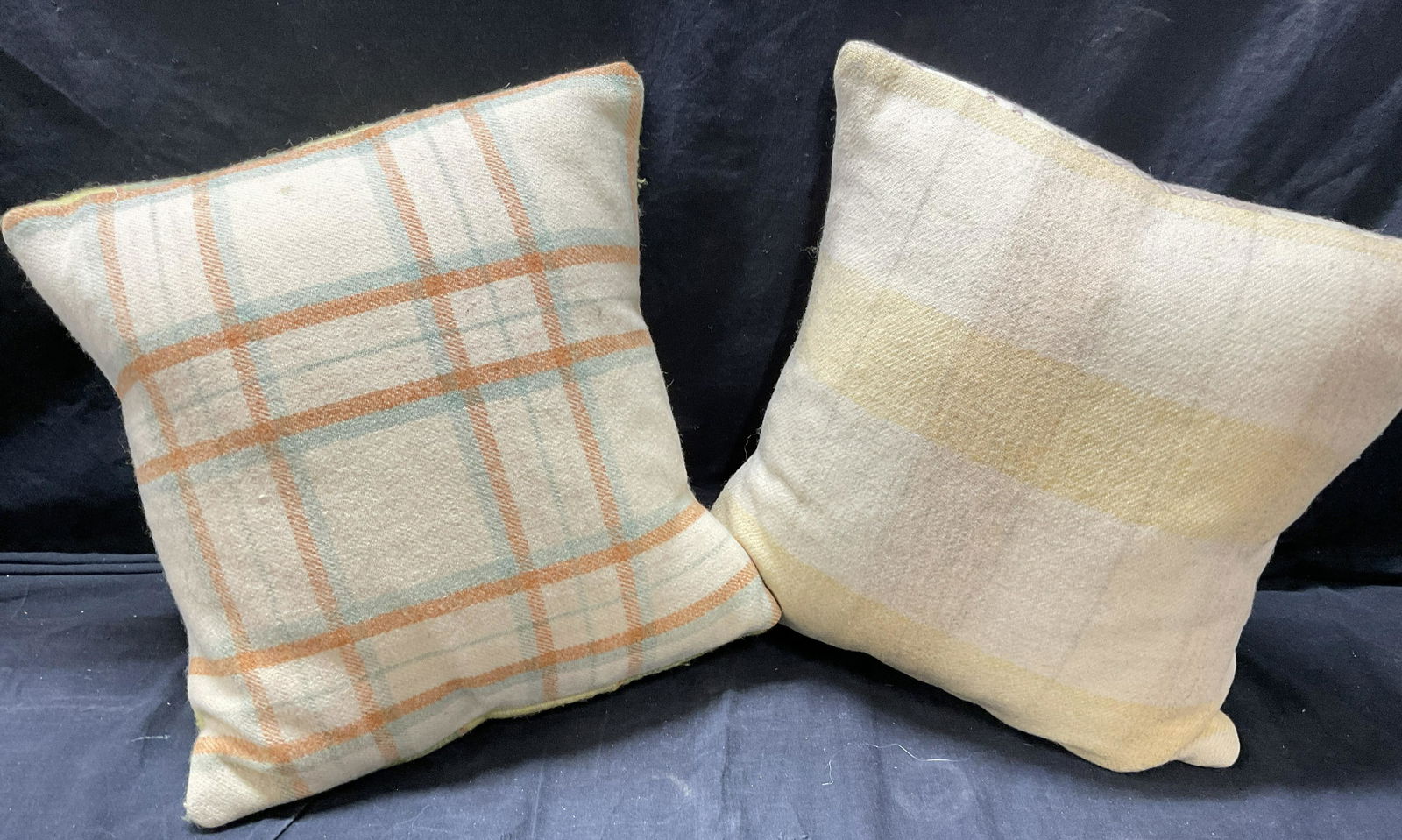 Pair Feather Down Wool Pillows (1 of 5)