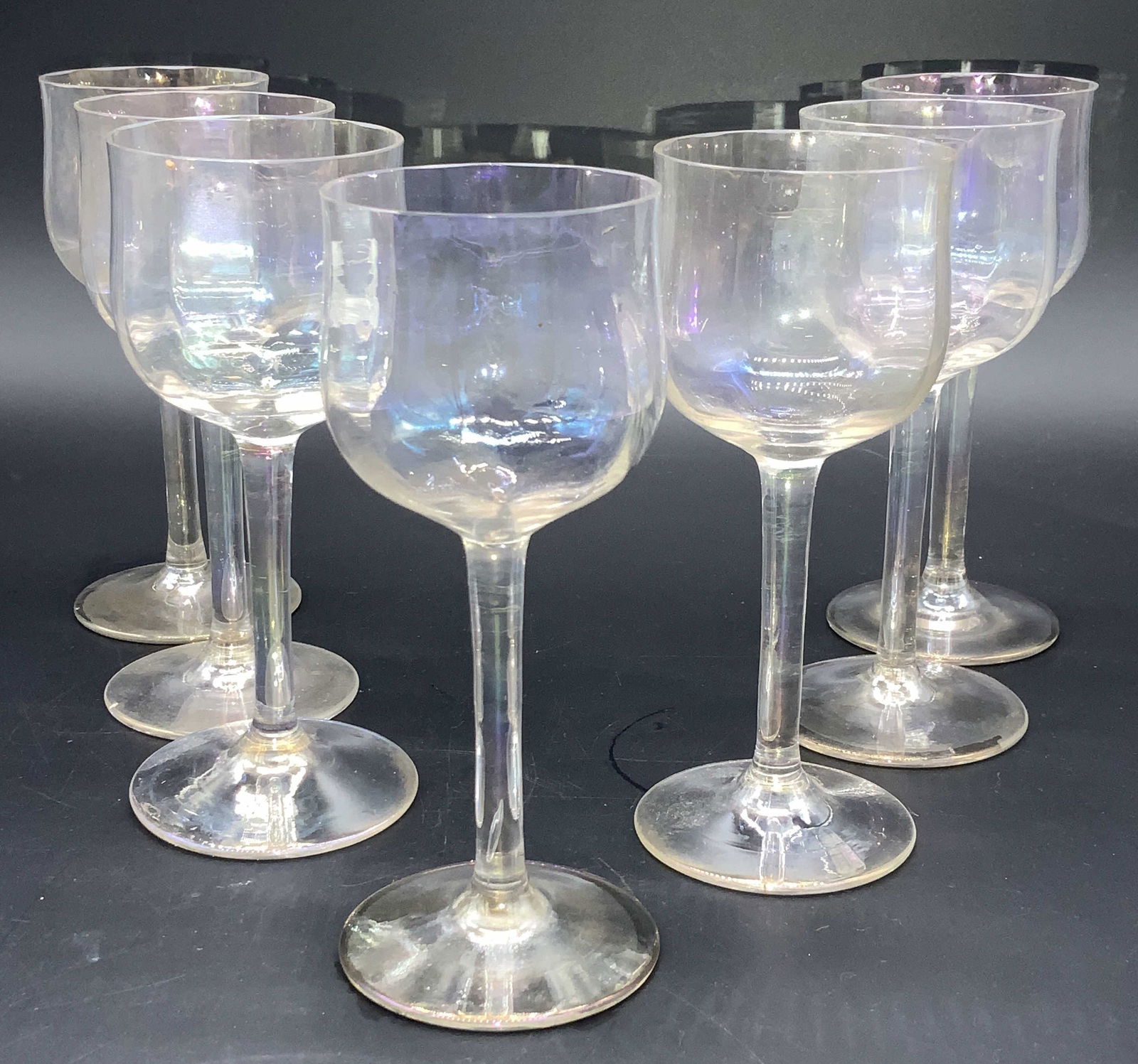 Set 7 Iridescent Crystal Stemware (1 of 5)