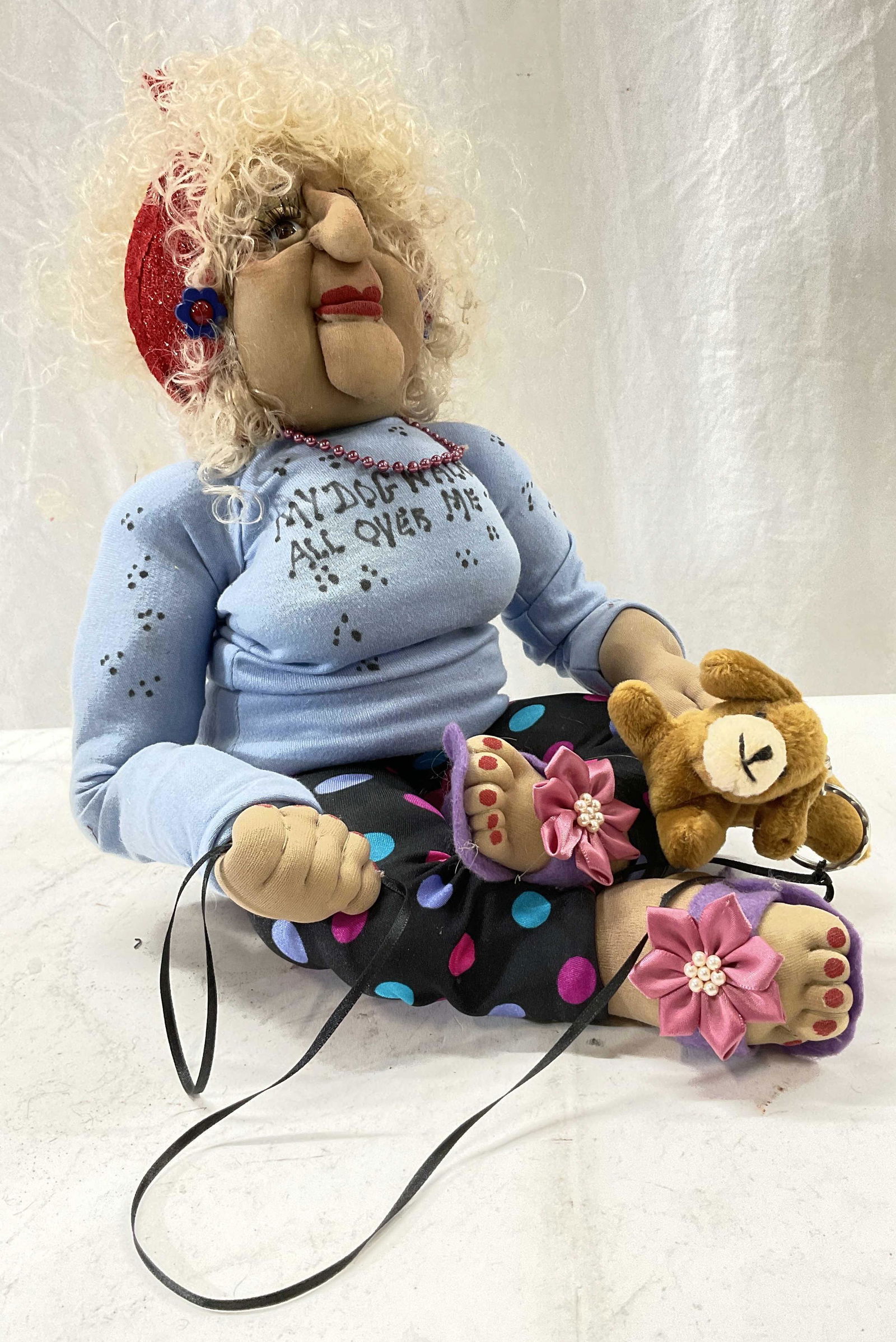 Dog Walking Elderly Woman Doll (1 of 5)